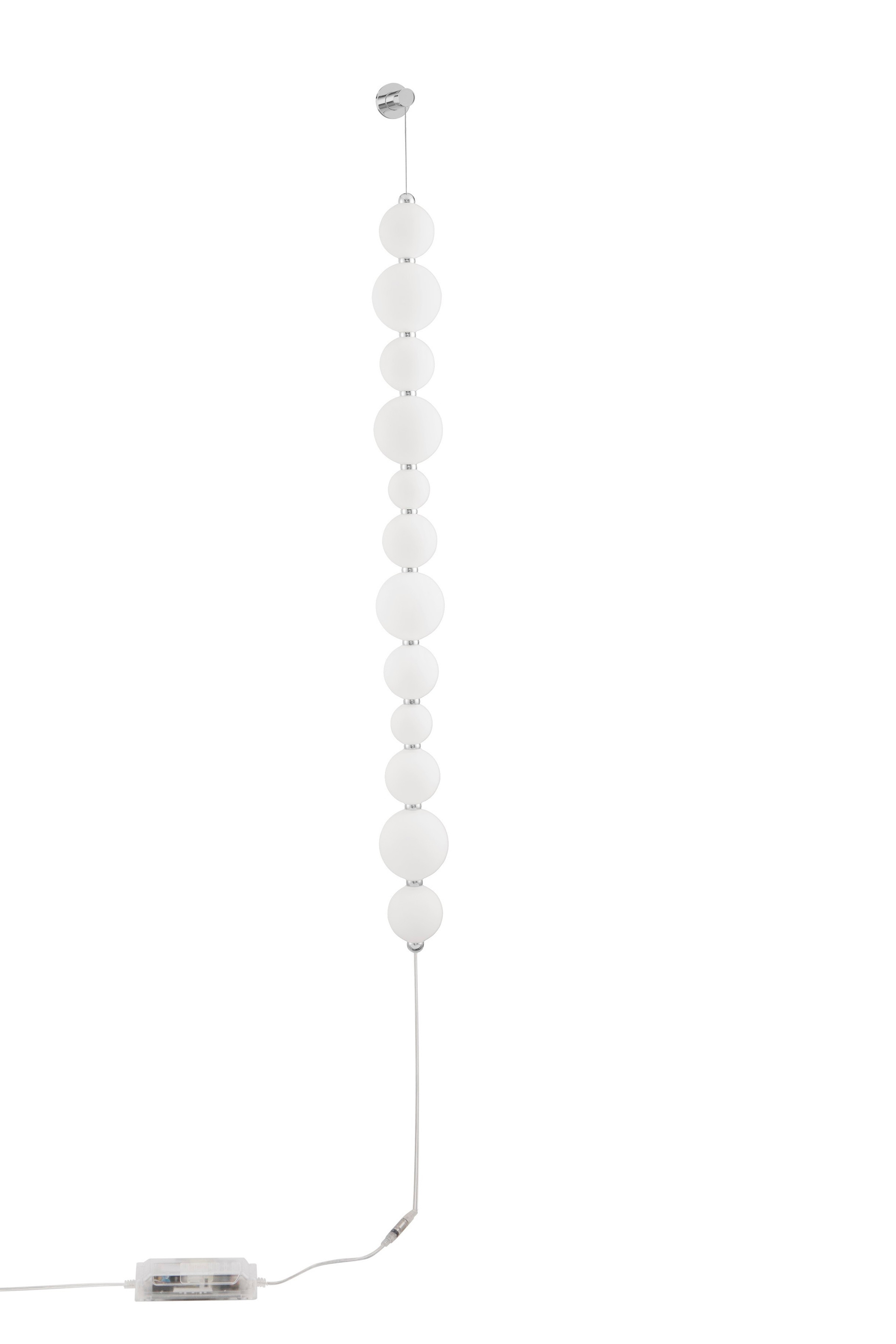 PERLA | W 9 H 105 D 10 cm | 42 W | 3000 K | 3958 lm | IP20 | White/Chrome | Glass/Metal