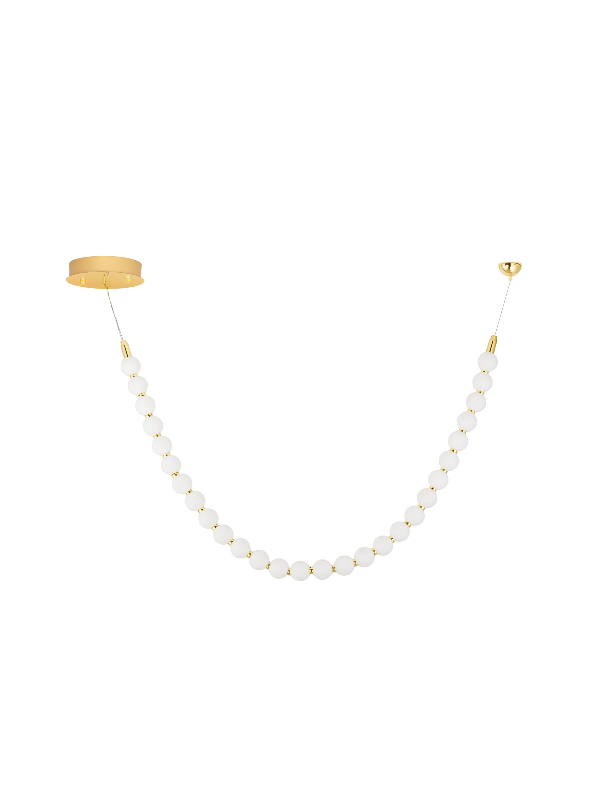 PERLA | L 116 W 24 H 81 cm | 48 W | 3000 K | 4031 lm | IP20 | White/Gold | Glass/Metal