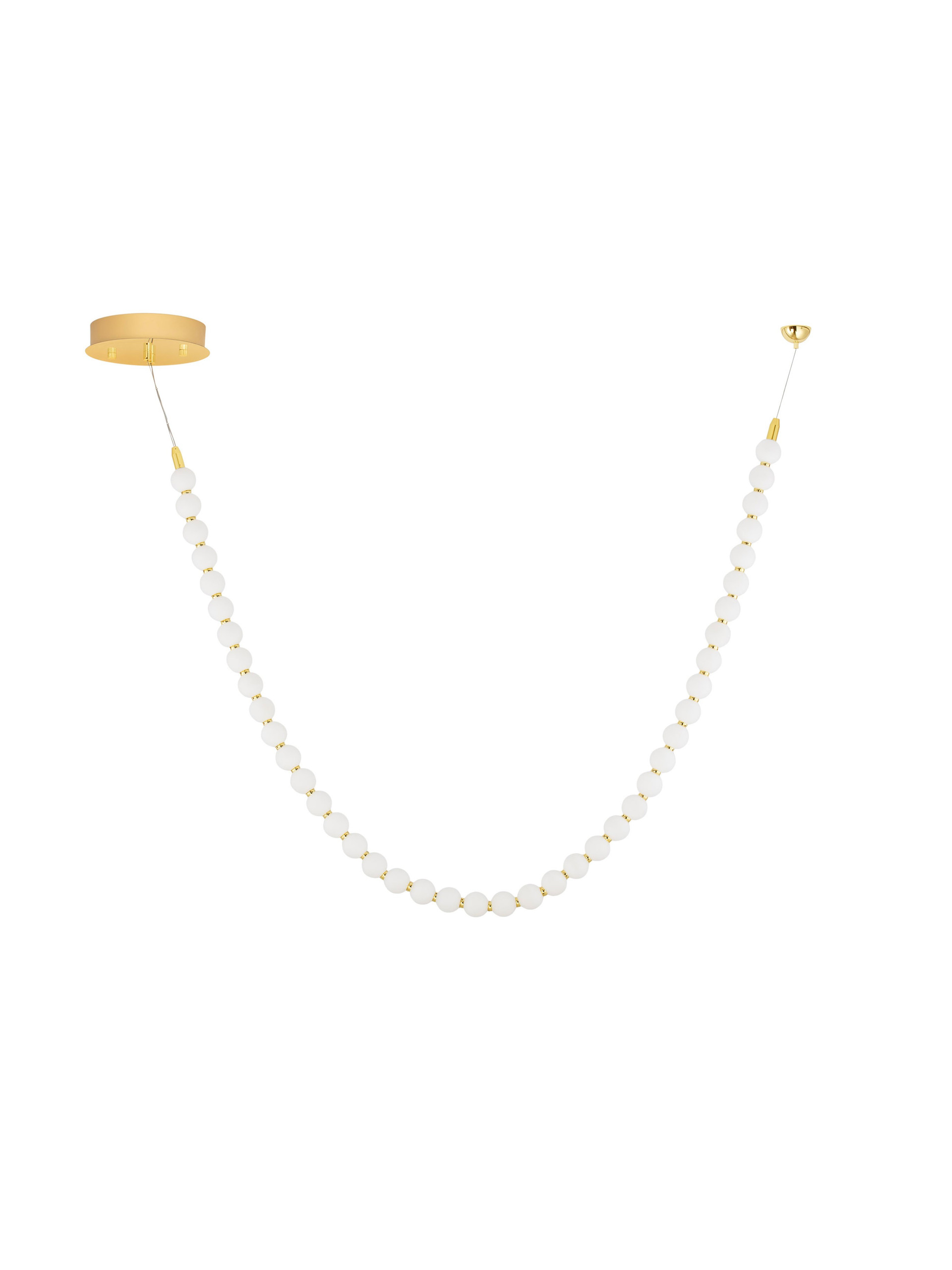 PERLA | L 115 H 131 cm | 69 W | 3000 K | 5524 lm | IP20 | White/Gold | Glass/Metal