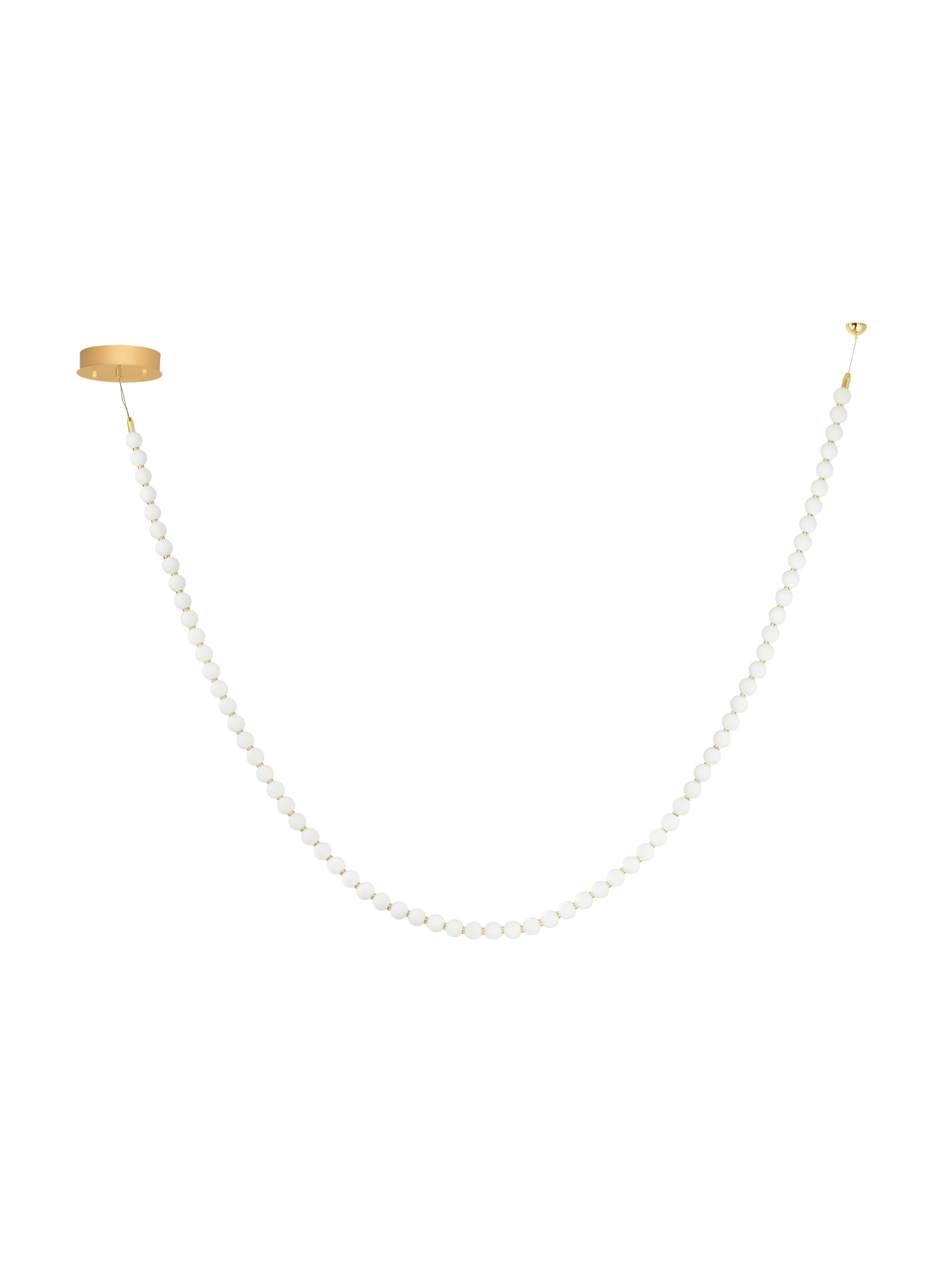 PERLA | L 500 H 203.4 cm | 109 W | 3000 K | 9732 lm | IP20 | White/Gold | Glass/Metal