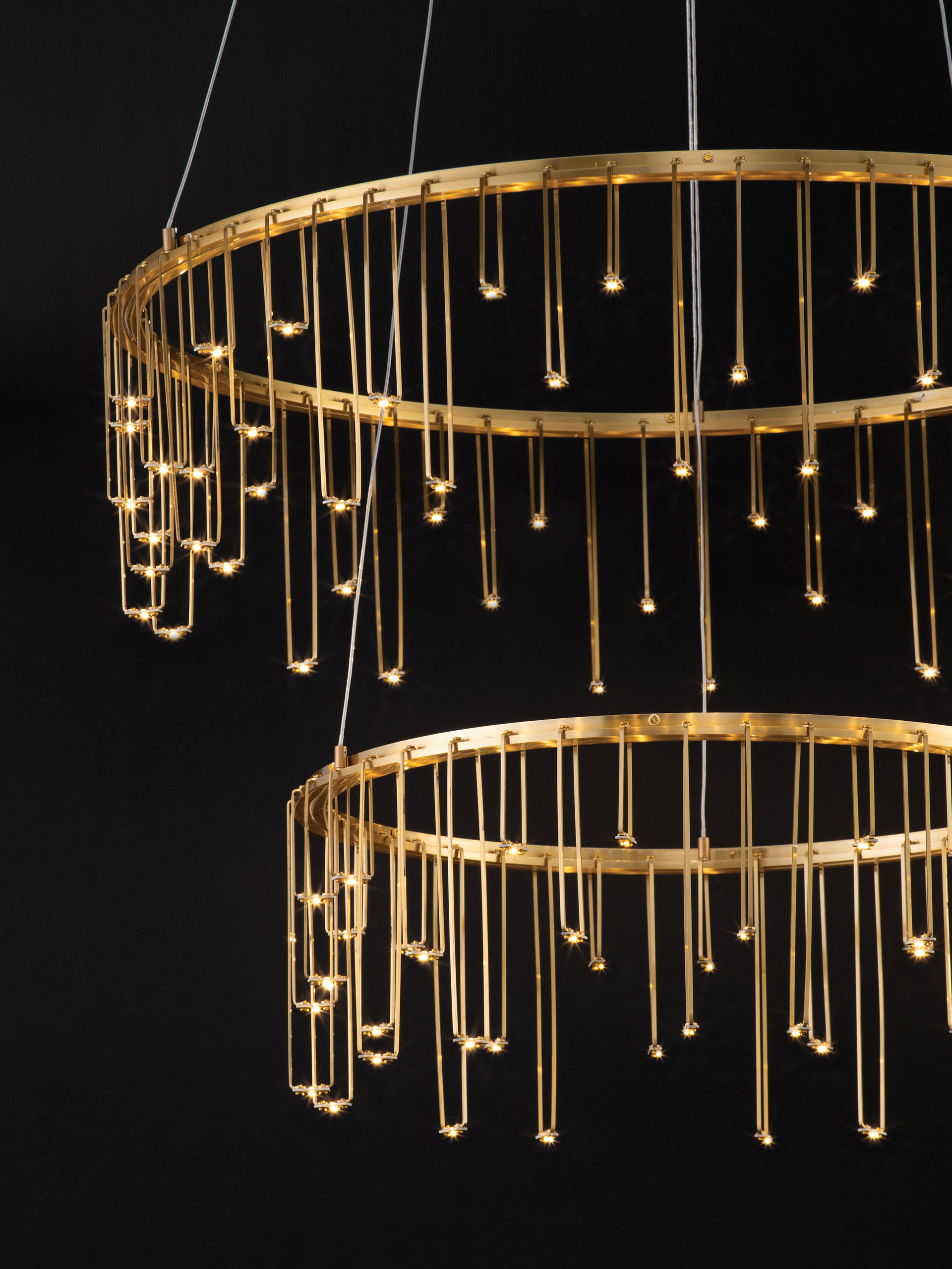 STELLAR | H 150 D 65 cm | 41 W | 3000 K | 3317 lm | IP20 | Gold | Aluminum/Copper
