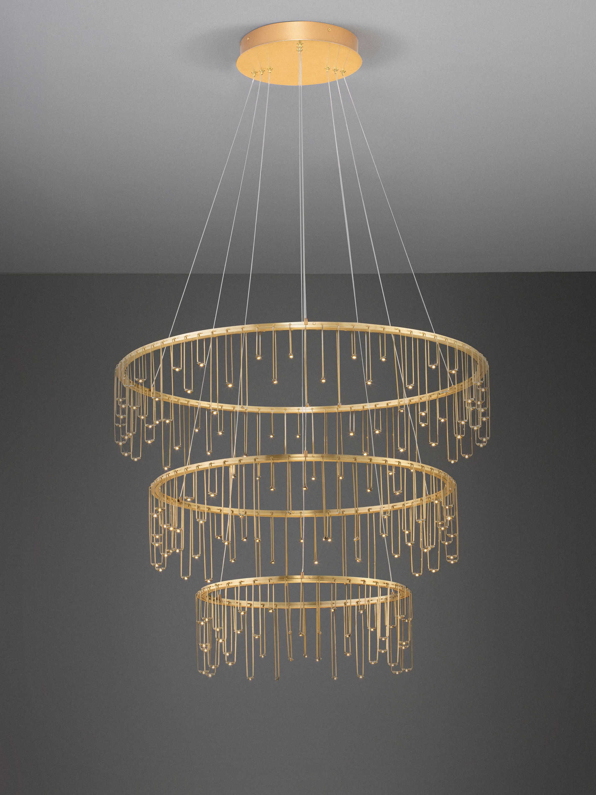 STELLAR | H 200 D 80 cm | 72 W | 3000 K | 5866 lm | IP20 | Gold | Aluminum/Copper