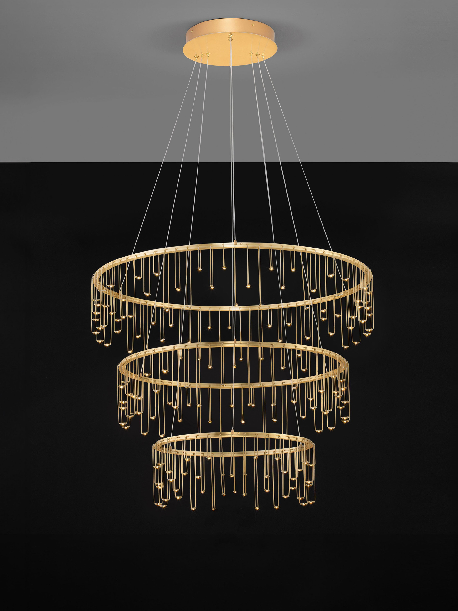 STELLAR | H 200 D 80 cm | 72 W | 3000 K | 5866 lm | IP20 | Gold | Aluminum/Copper