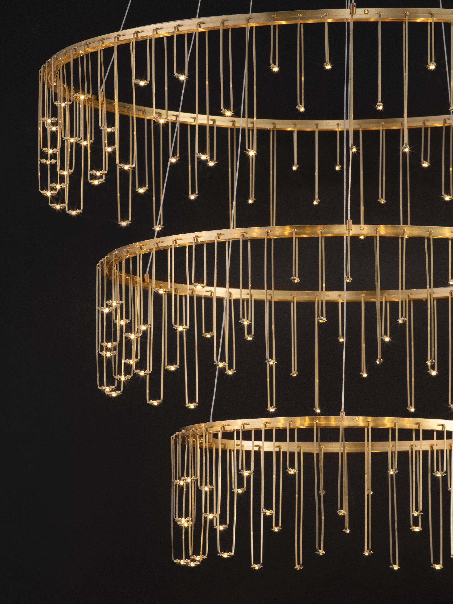 STELLAR | H 200 D 80 cm | 72 W | 3000 K | 5866 lm | IP20 | Gold | Aluminum/Copper