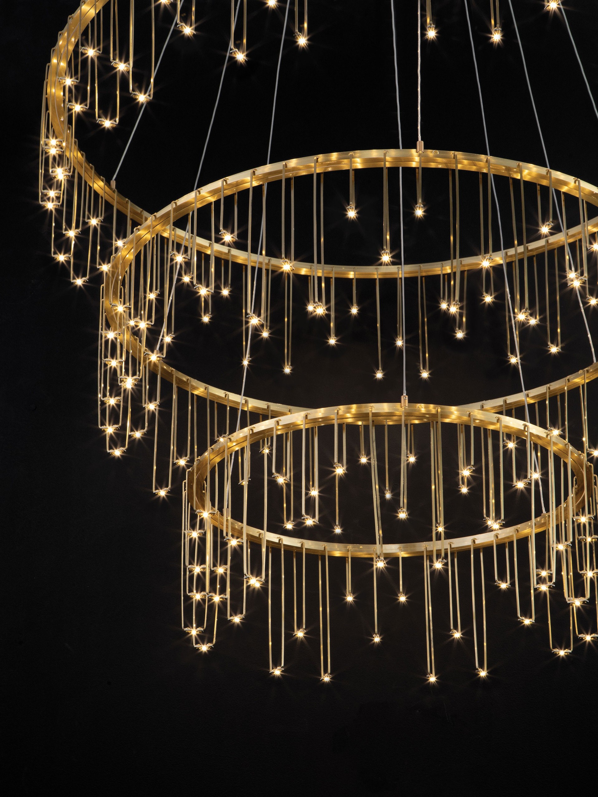 STELLAR | H 200 D 80 cm | 72 W | 3000 K | 5866 lm | IP20 | Gold | Aluminum/Copper