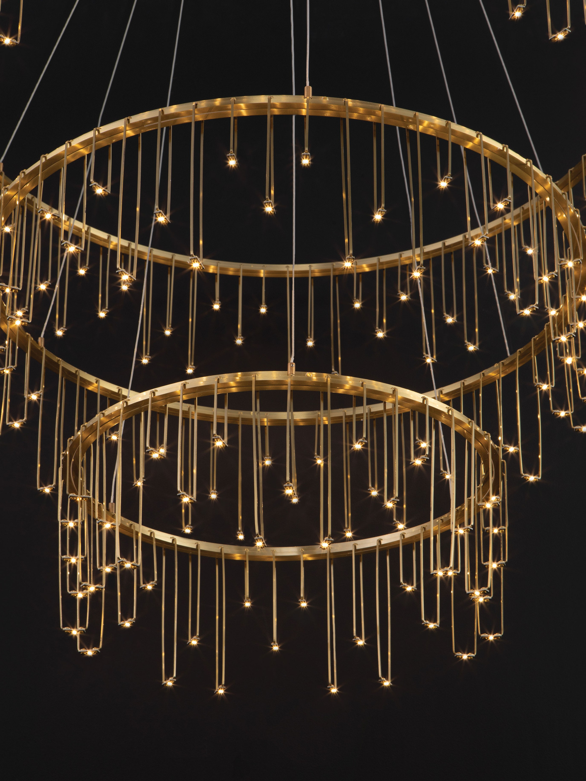 STELLAR | H 200 D 80 cm | 72 W | 3000 K | 5866 lm | IP20 | Gold | Aluminum/Copper