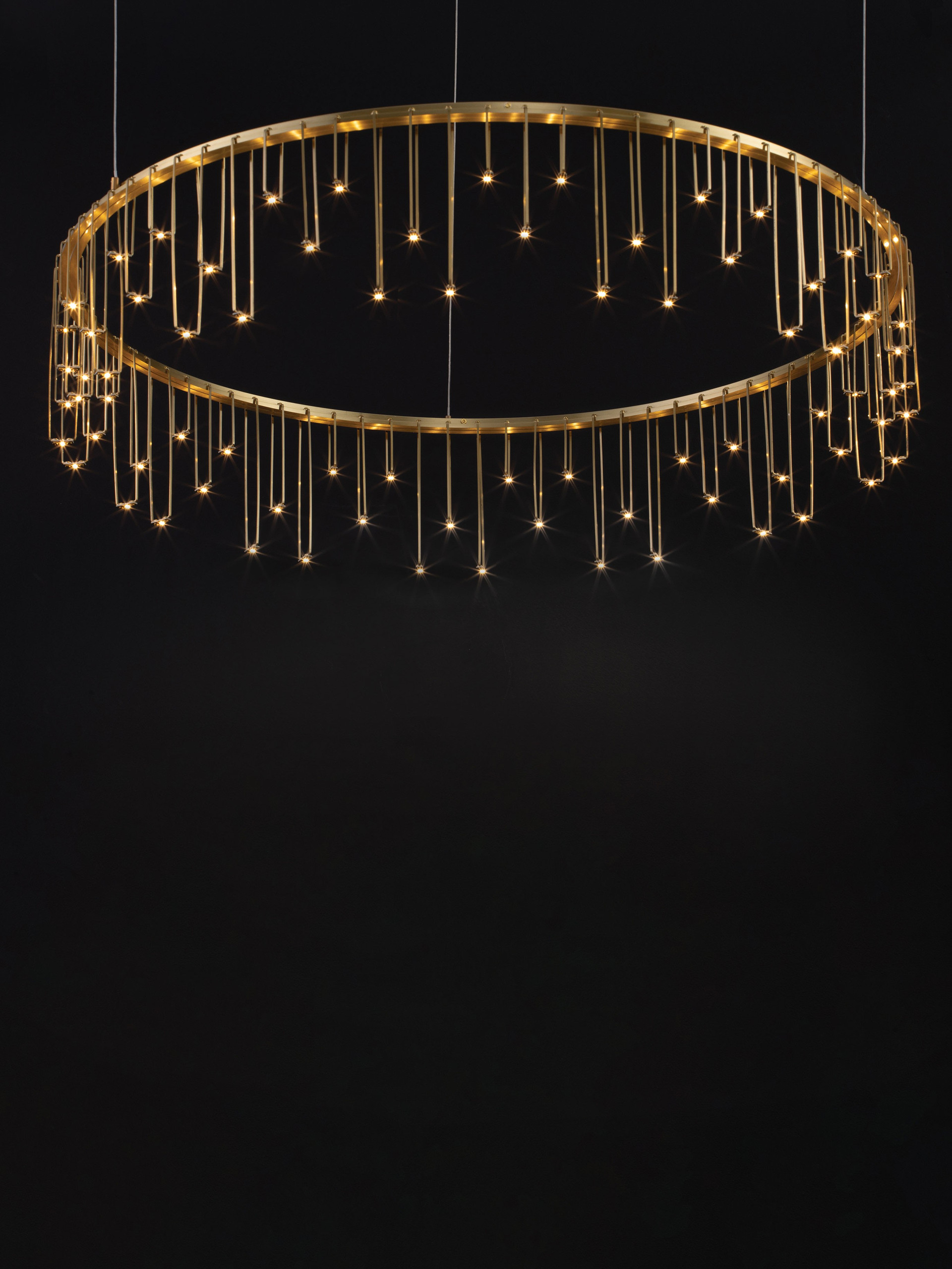 STELLAR | H 150 D 80 cm | 30 W | 3000 K | 2422 lm | IP20 | Gold | Aluminum/Copper