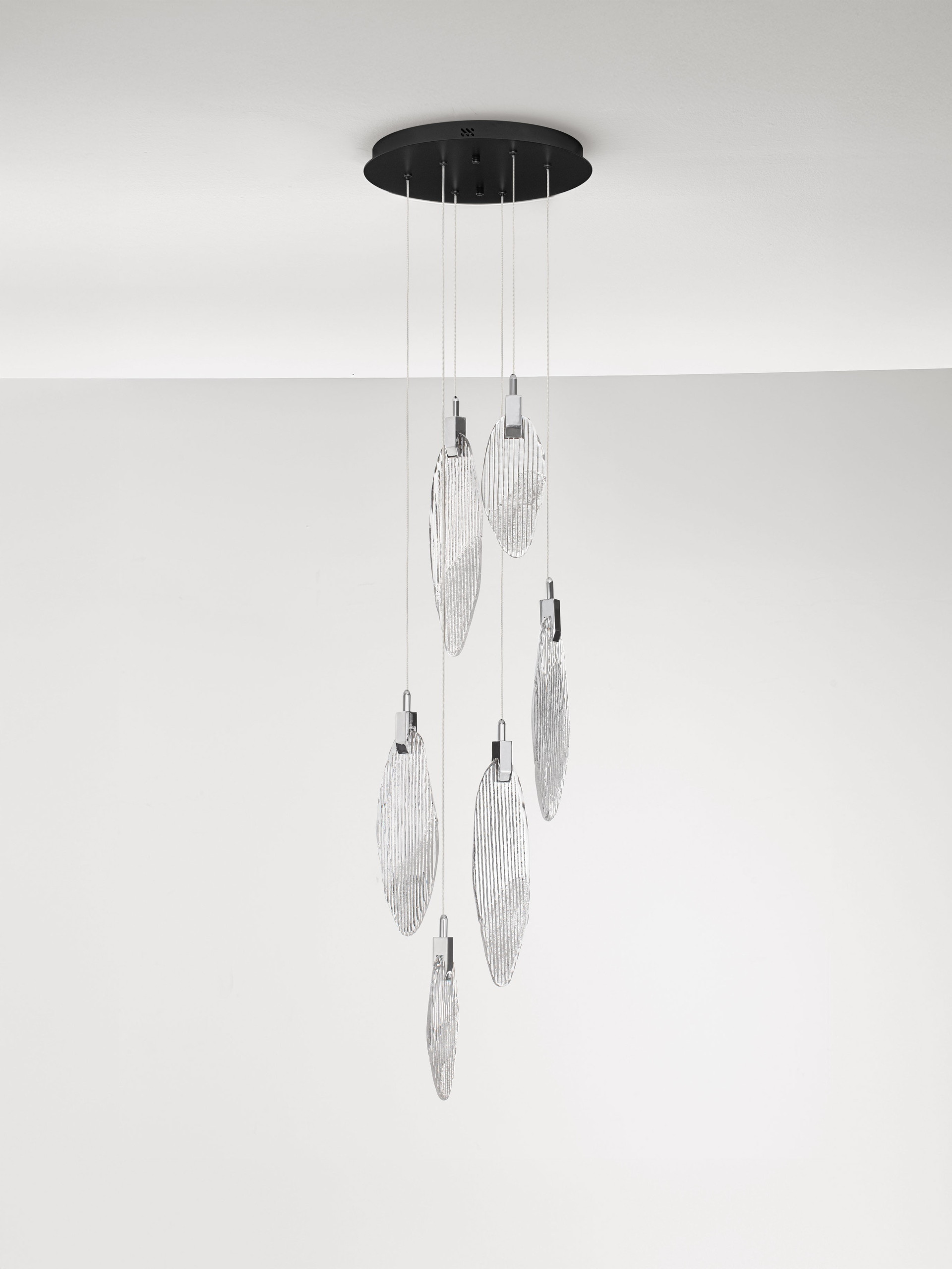 SERIQ | H 200 D 40 cm | 14 W | 3000 K | 412 lm | IP20 | Chrome | Steel/Glass