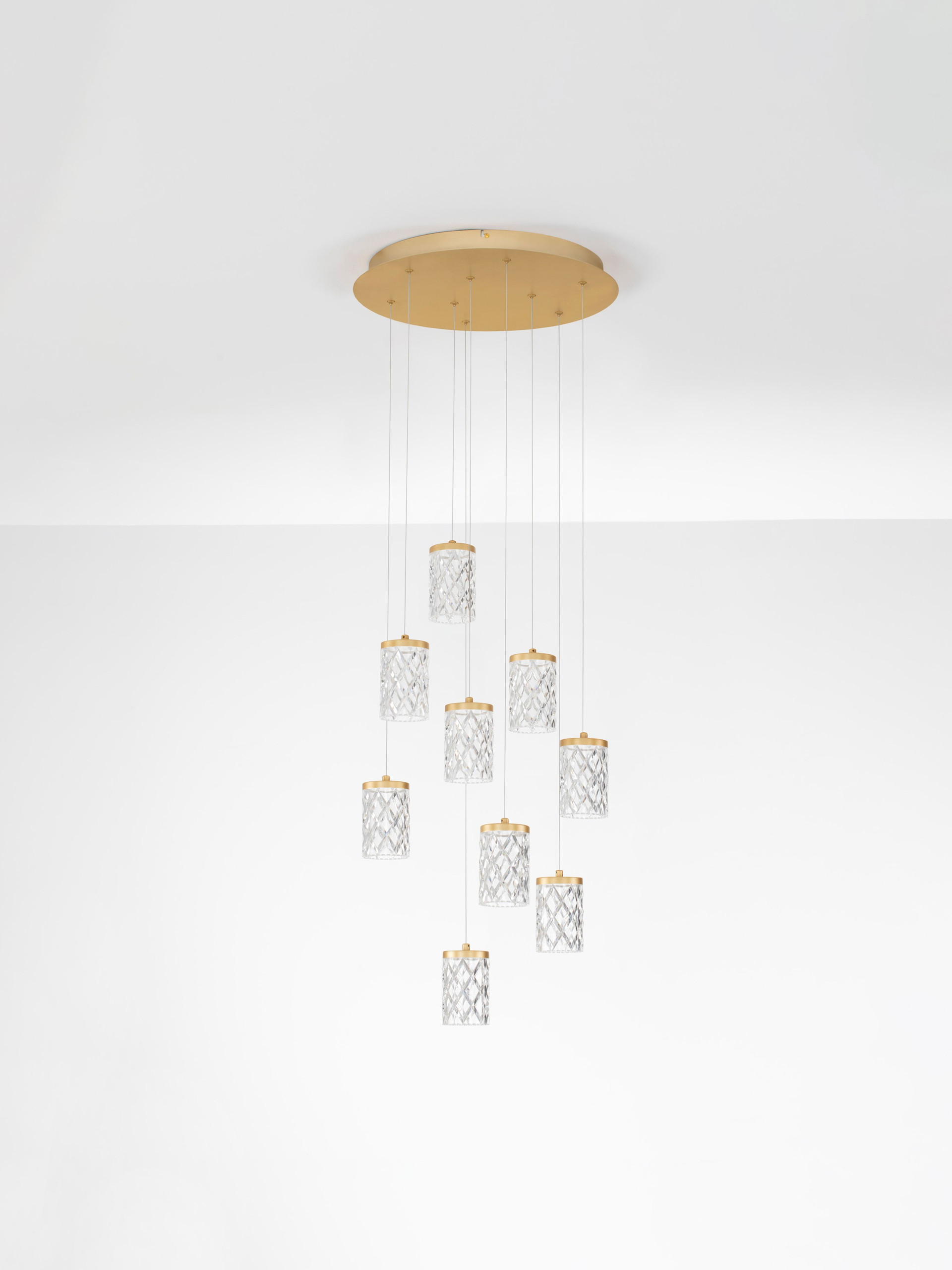 PHOS | H 250 D 45 cm | 46 W | 3000 K | 2951 lm | IP20 | Gold | Steel/Aluminum/Acrylic