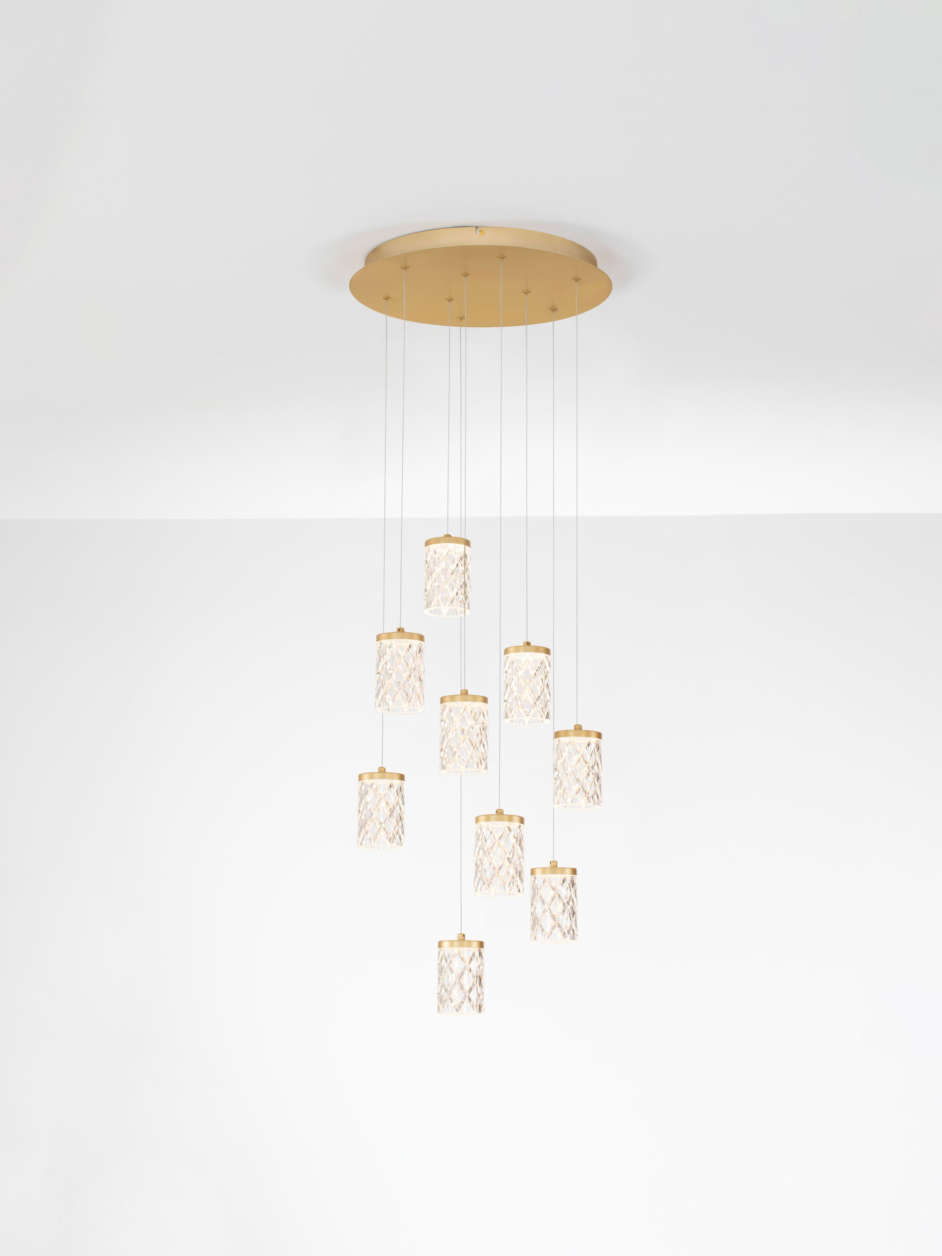 PHOS | H 250 D 45 cm | 46 W | 3000 K | 2951 lm | IP20 | Gold | Steel/Aluminum/Acrylic