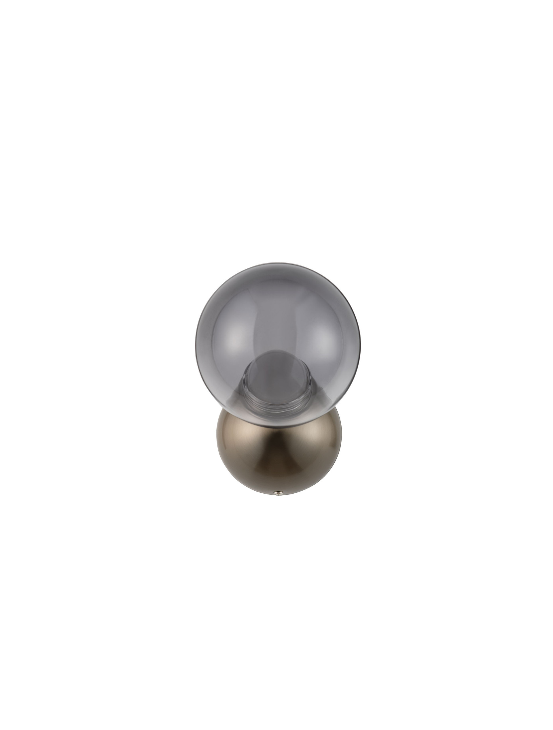 SILENZIO | W 16.5 H 17.3 D 13 cm | 6 W | 3000 K | 265 lm | IP20 | Gray | Glass/Metal