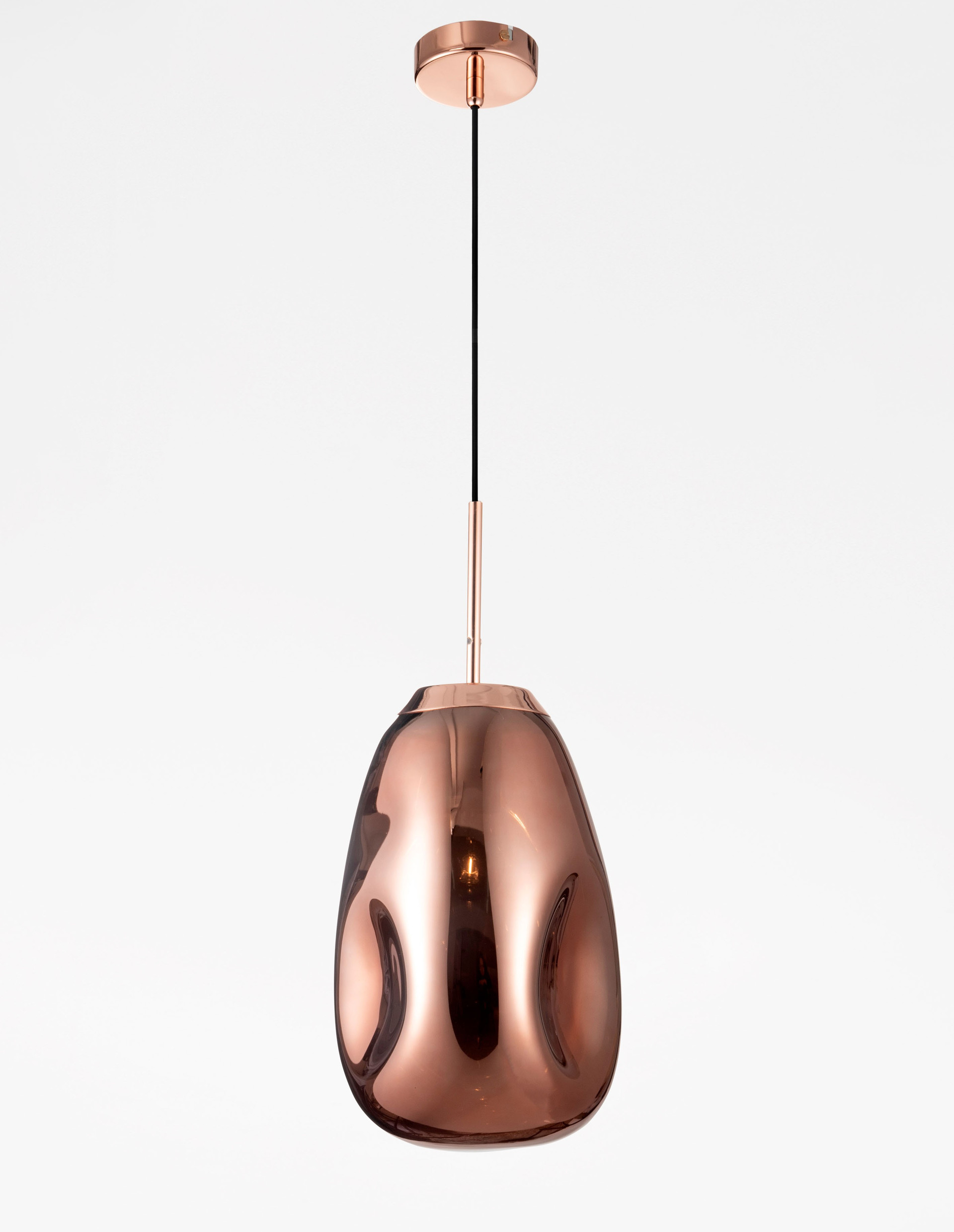 LAVA | H 120 D 22 cm | 12 W | IP20 | Copper | Glass/Metal