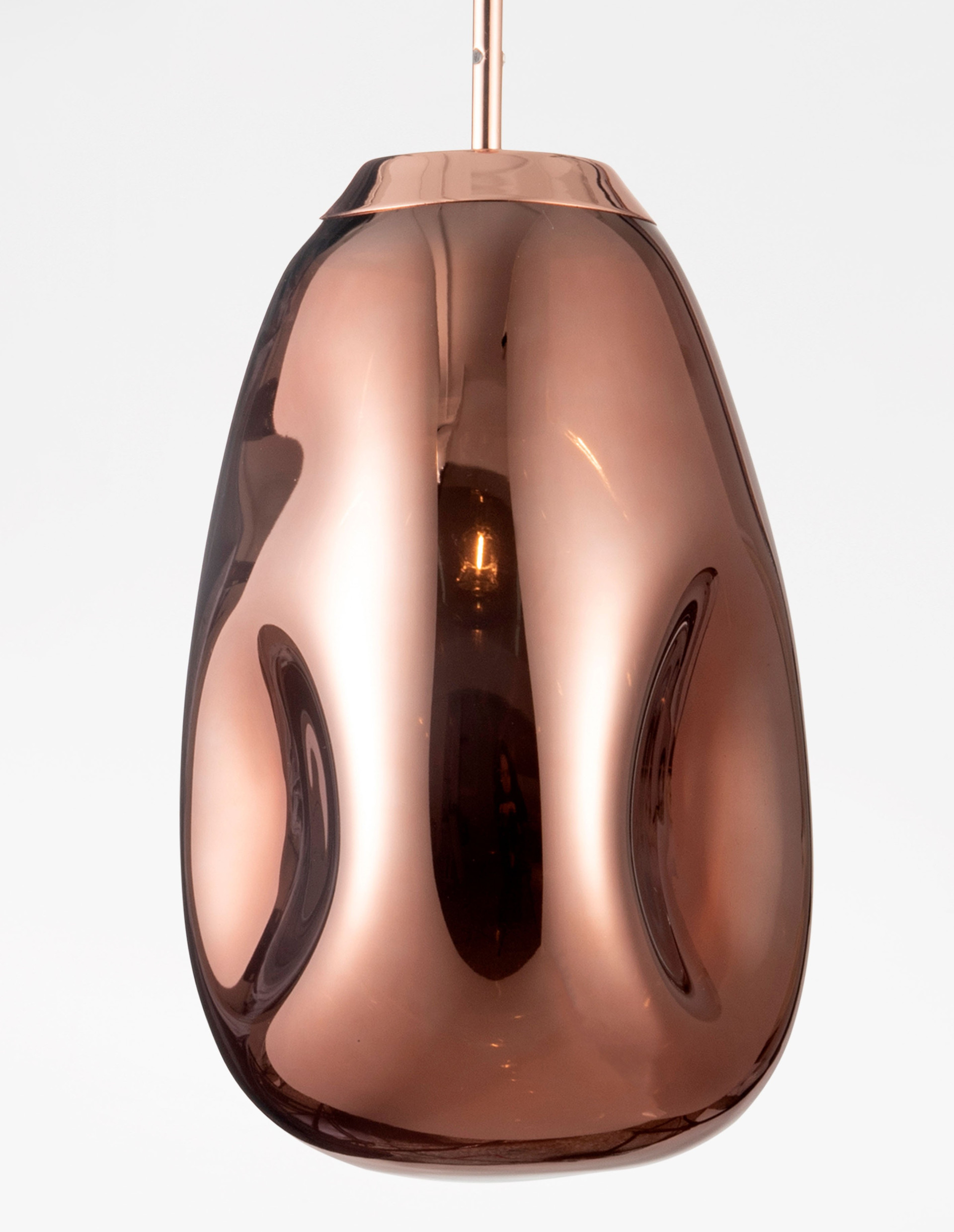 LAVA | H 120 D 22 cm | 12 W | IP20 | Copper | Glass/Metal