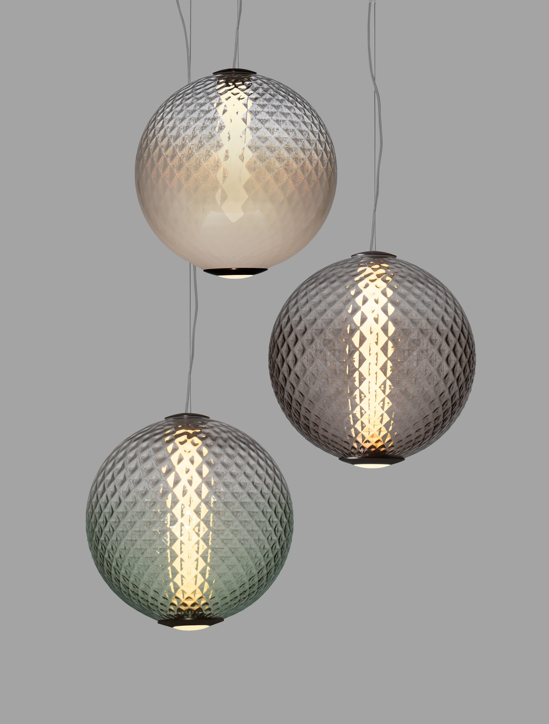 AORA | H 235 D 30 cm | 20 W | 3000 K | 1100 lm | IP20 | Gray | Glass/Metal