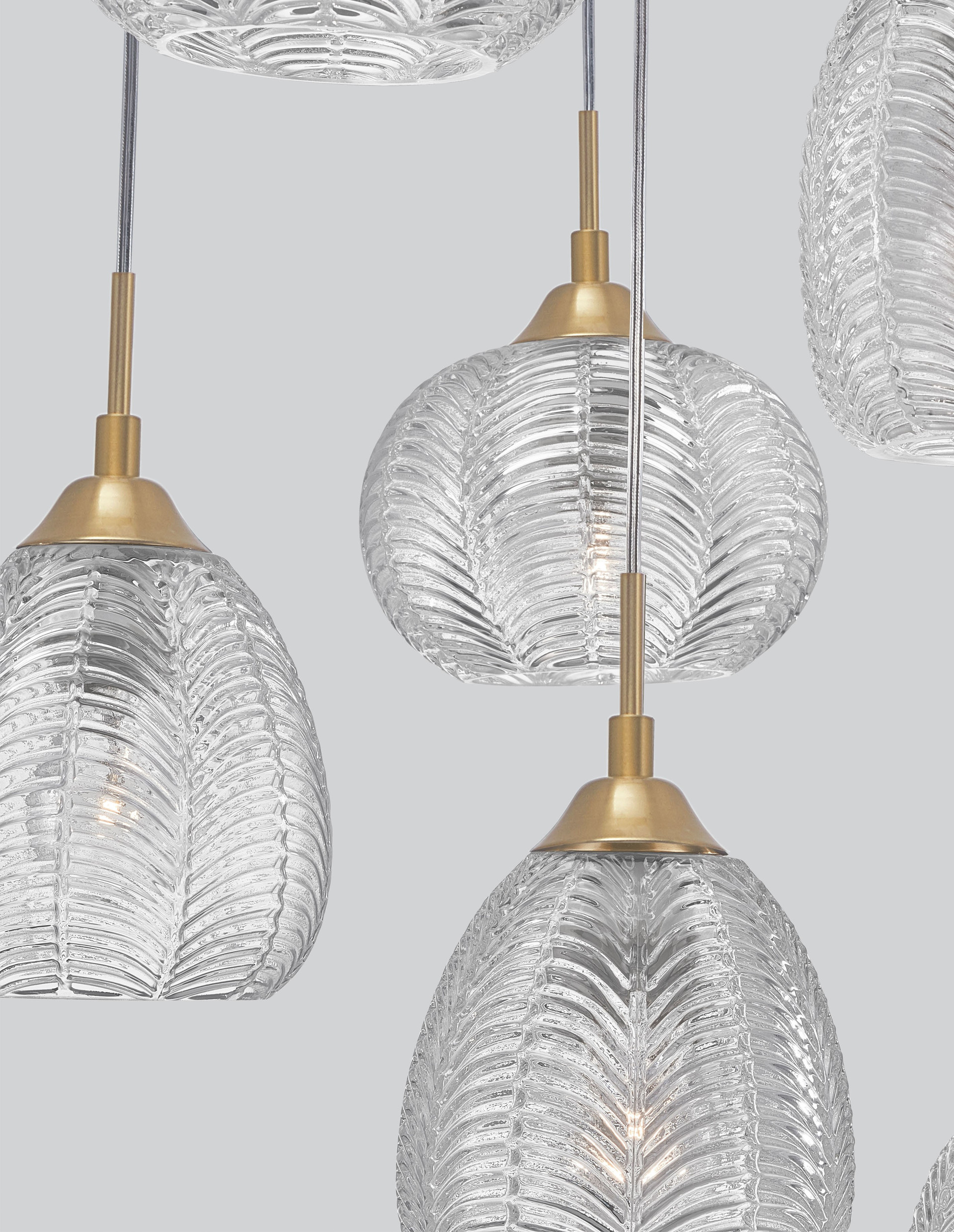 VARIO | H 120 D 53 cm | 72 W | IP20 | Gold/Clear | Glass/Metal