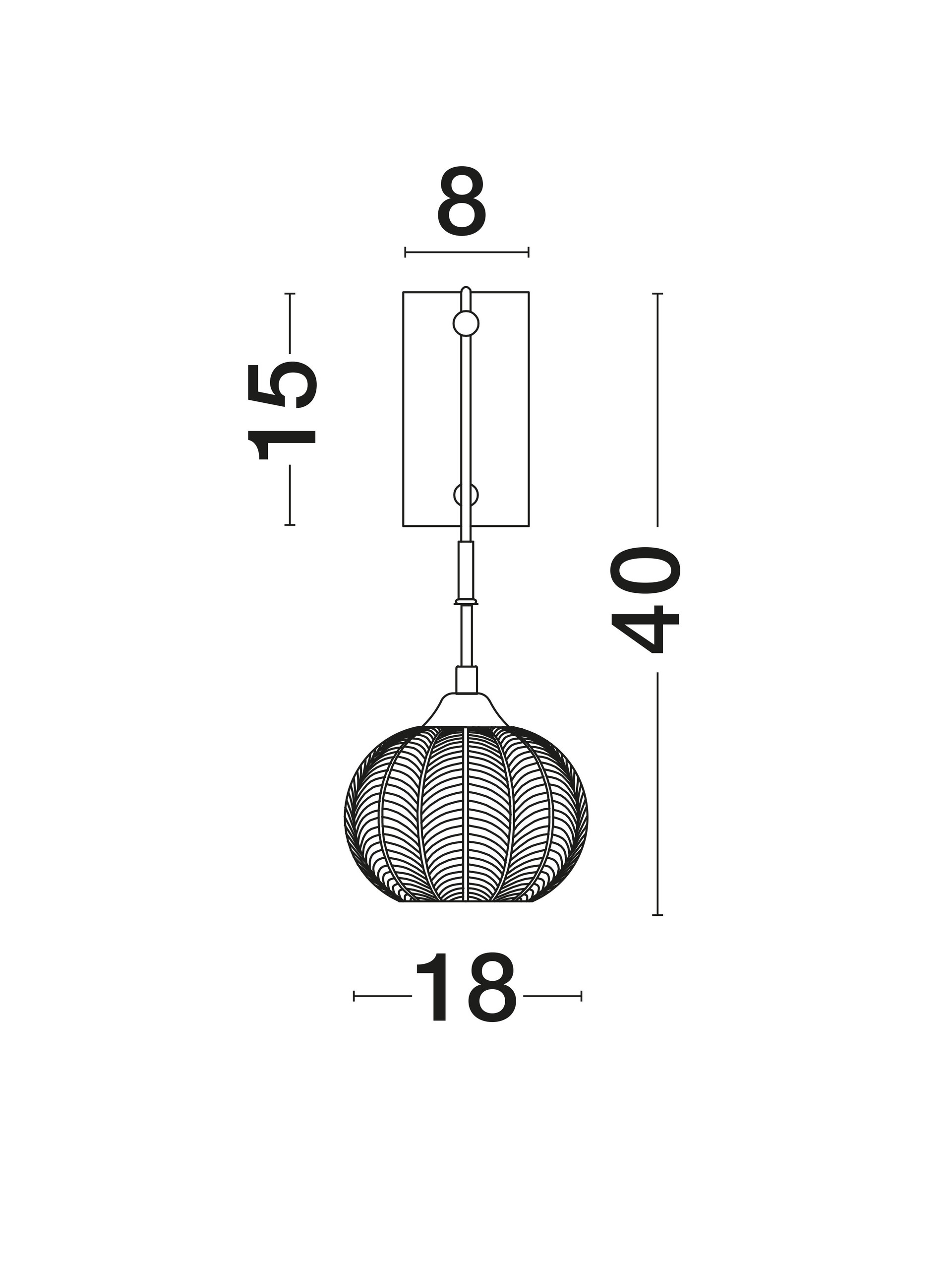 VARIO | L 18 W 29 H 40 cm | 12 W | IP20 | Gold/Clear | Glass/Metal