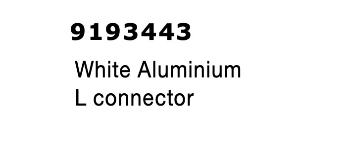 Connector L | IP20 | White | Aluminum