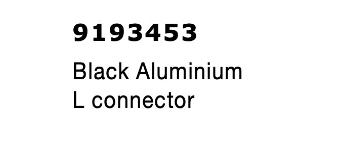 Connector L | IP20 | Black | Aluminum