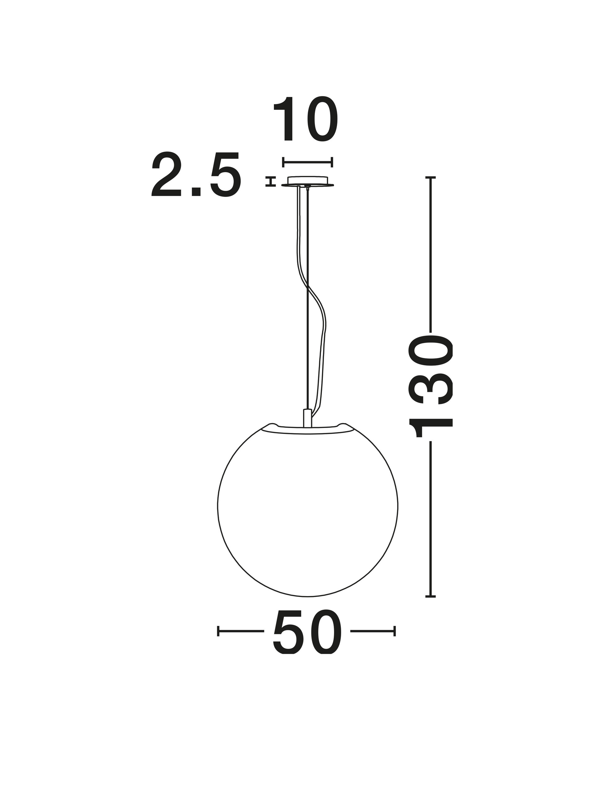 NEVOSO | H 130 D 50 cm | 12 W | IP20 | White | Glass/Metal