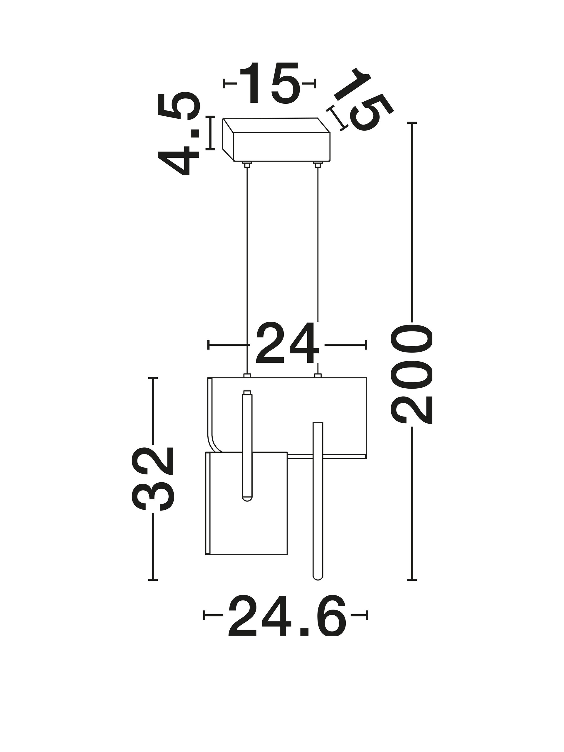 TOTEM | L 24.6 W 25.3 H 200 cm | 20 W | 2700 K | 796 lm | IP20 | Anthracite | Metal/Acrylic