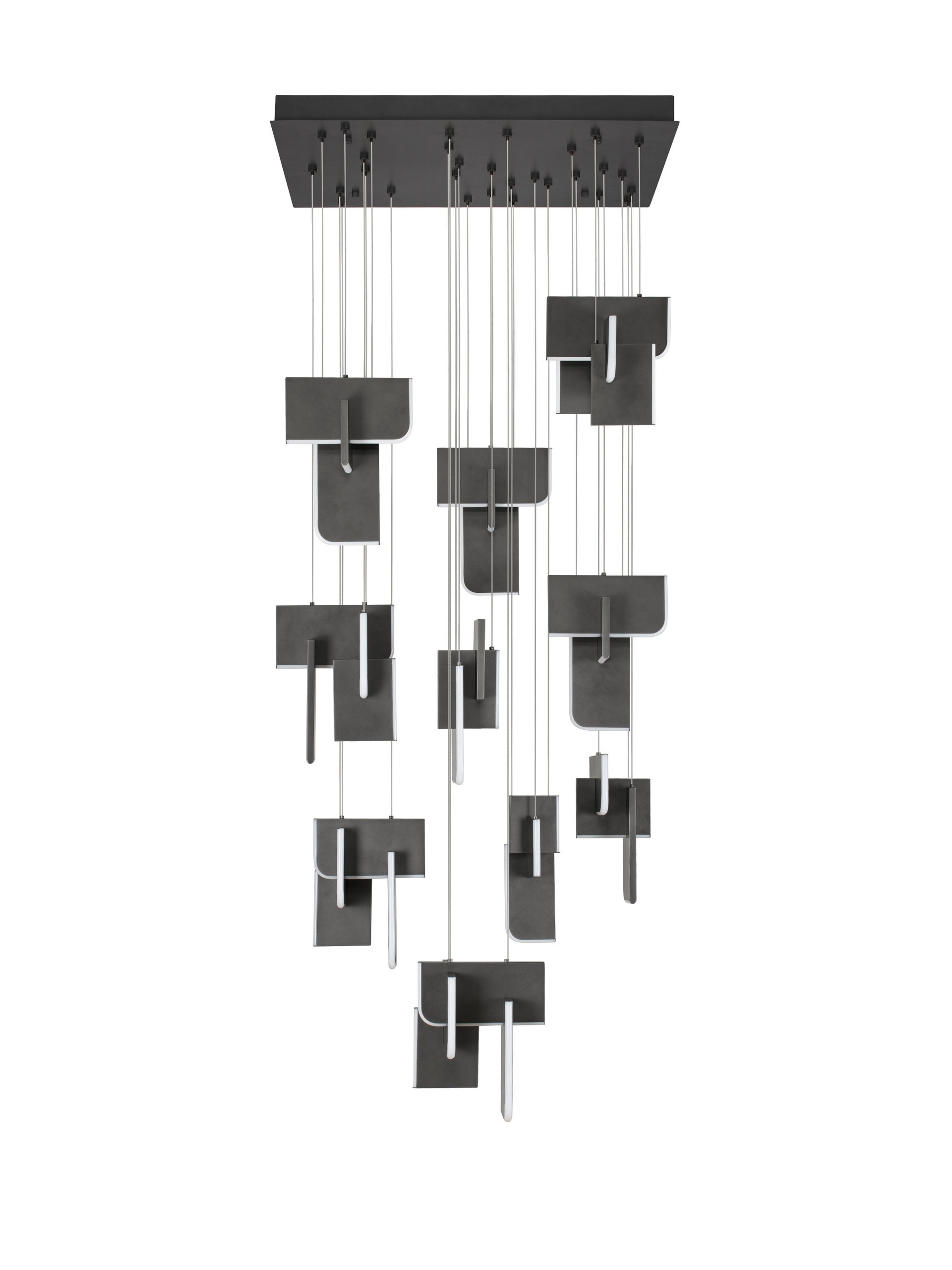 TOTEM | L 80 W 80 H 210 cm | 144 W | 2700 K | 6874 lm | IP20 | Anthracite | Metal/Acrylic