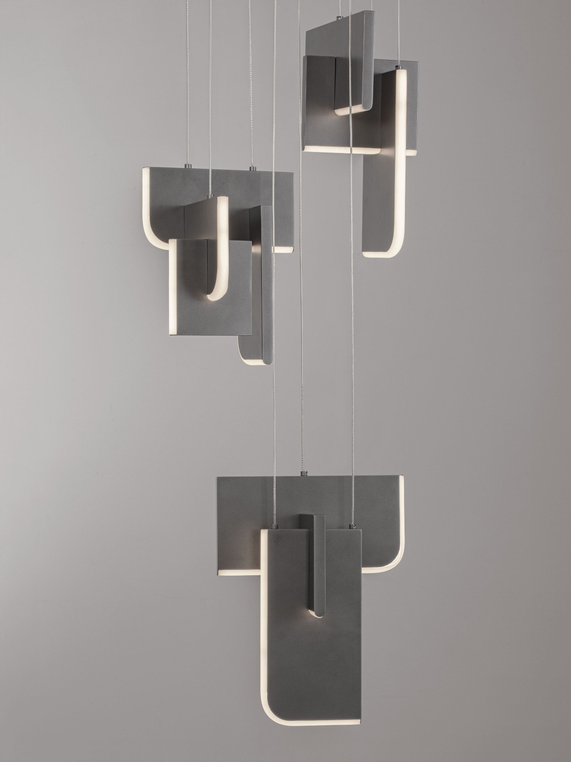 TOTEM | H 200 D 35 cm | 52 W | 3000 K | 2002 lm | IP20 | Anthracite | Metal/Acrylic