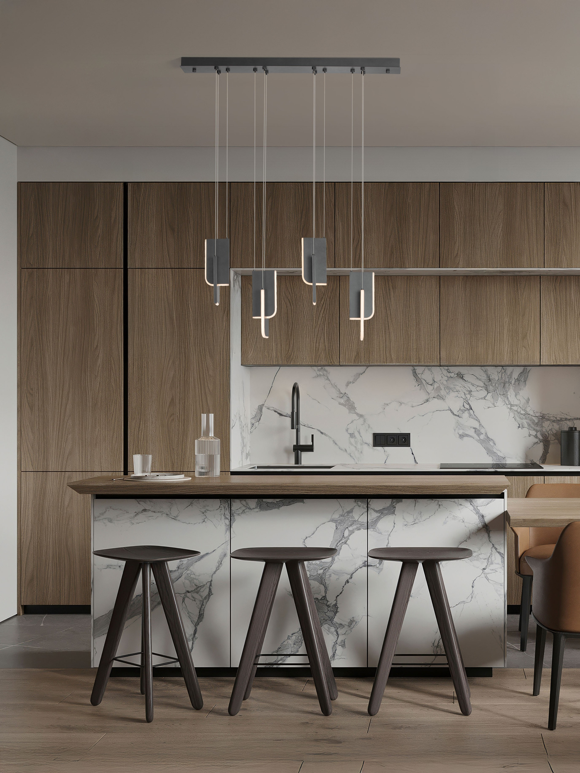 TOTEM | L 96 W 14 H 150 cm | 36 W | 3000 K | 1676 lm | IP20 | Anthracite | Metal/Acrylic
