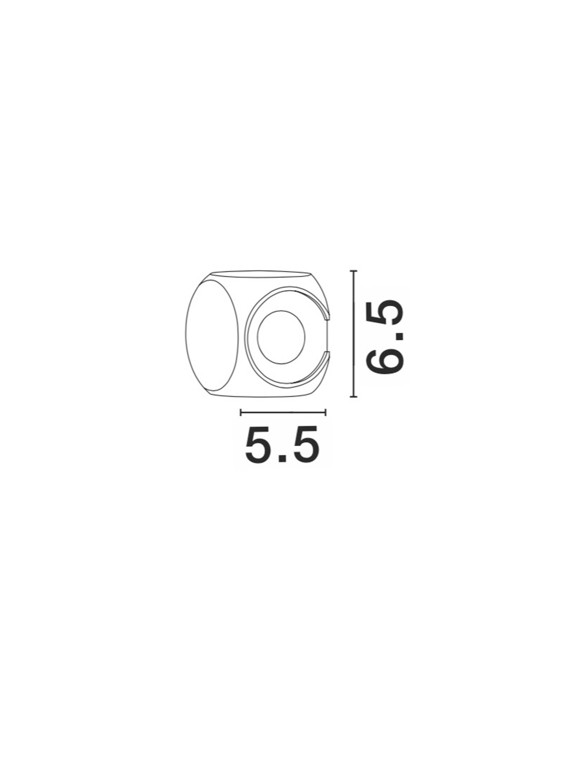 ZARI | L 5.5 W 6.5 H 6.5 cm | 4 W | 3000 K | 285 lm | IP54 | White | Aluminum