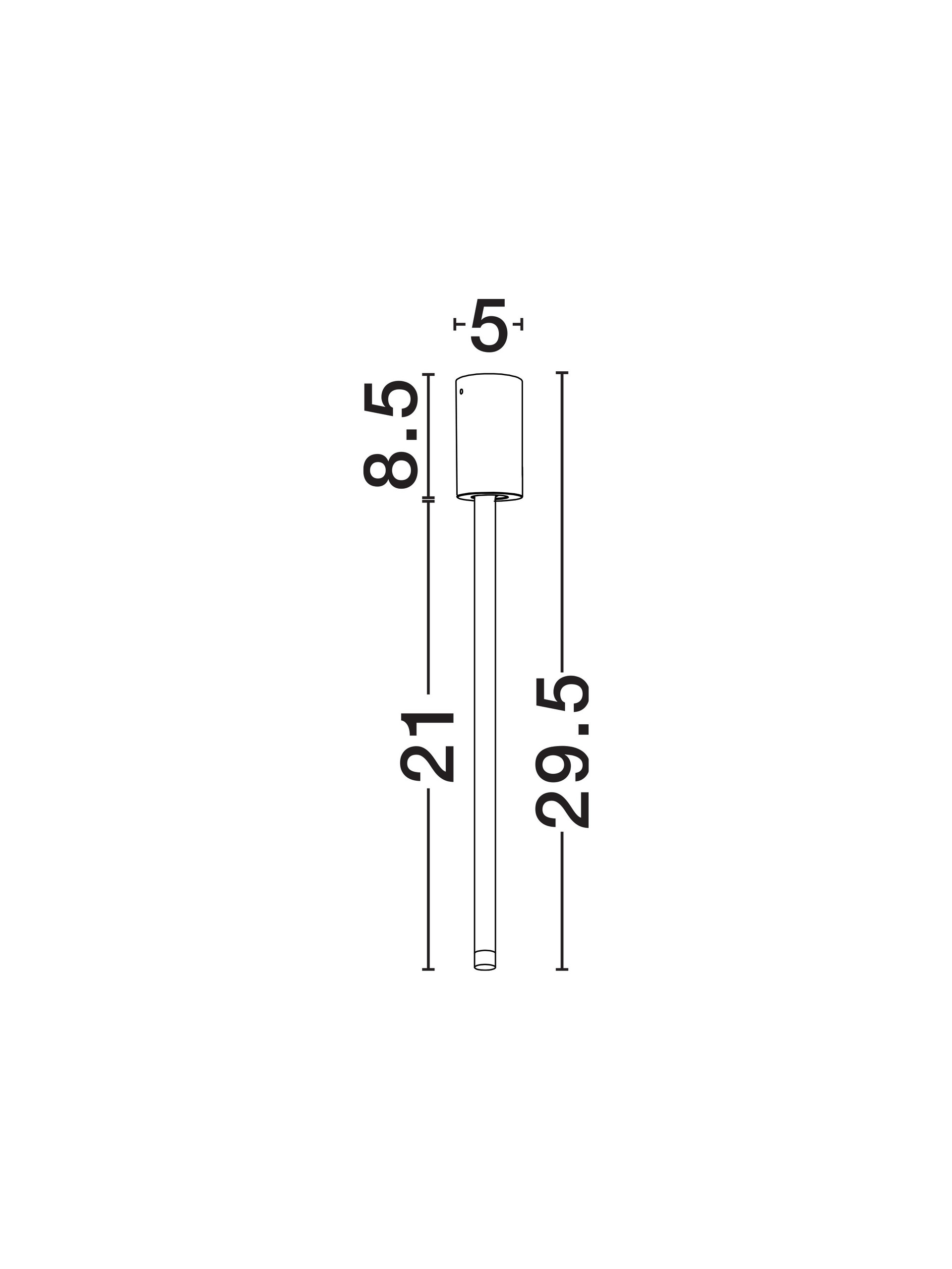 STILVI | H 30 D 5 cm | 4 W | 3000 K | 177 lm | IP20 | White | Aluminum