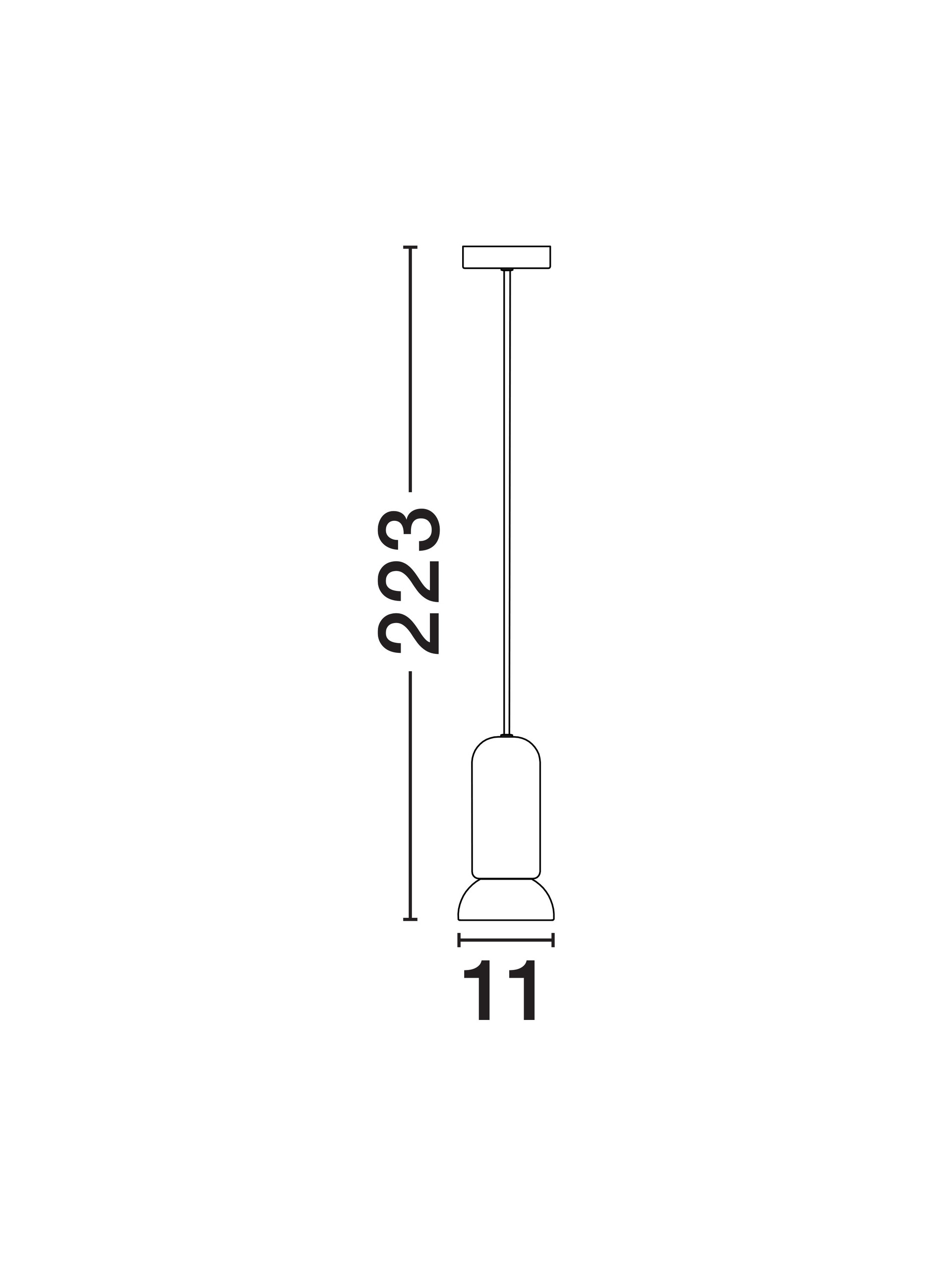 PARLO | H 223 D 11 cm | 10 W | IP20 | White | Steel/Ceramic