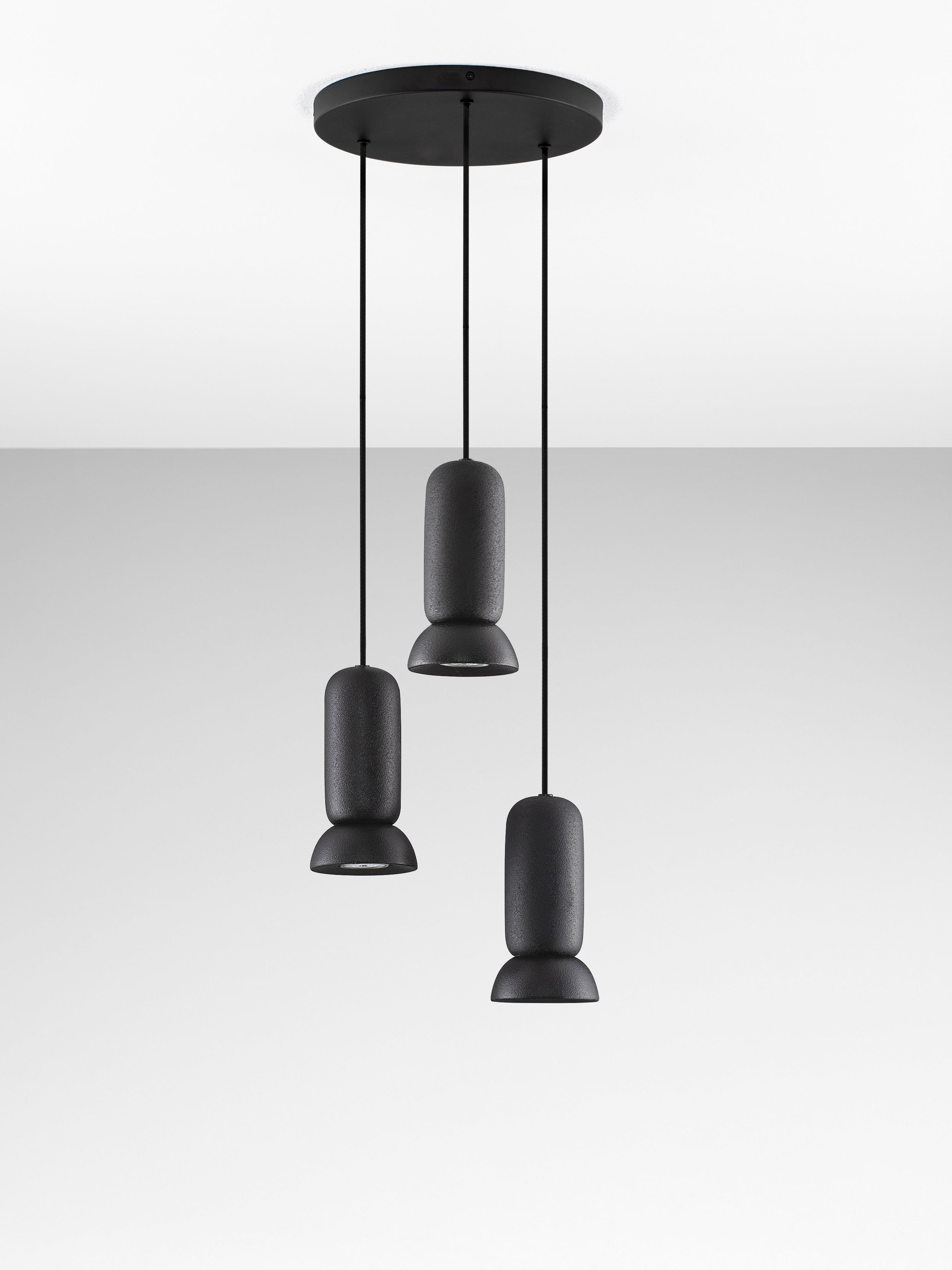 PARLO | H 203 D 33 cm | 30 W | IP20 | Nero | Acciaio/Ceramica