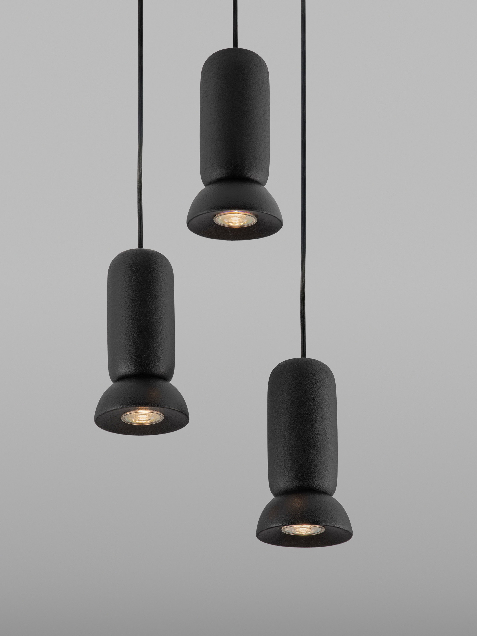 PARLO | H 203 D 33 cm | 30 W | IP20 | Nero | Acciaio/Ceramica
