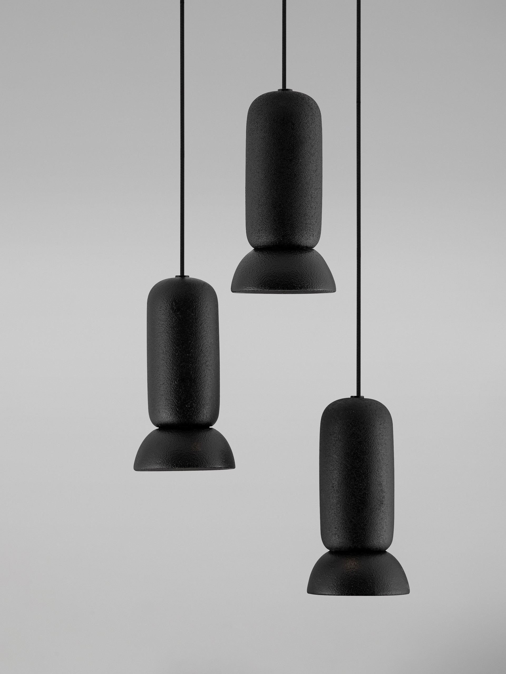 PARLO | H 203 D 33 cm | 30 W | IP20 | Nero | Acciaio/Ceramica