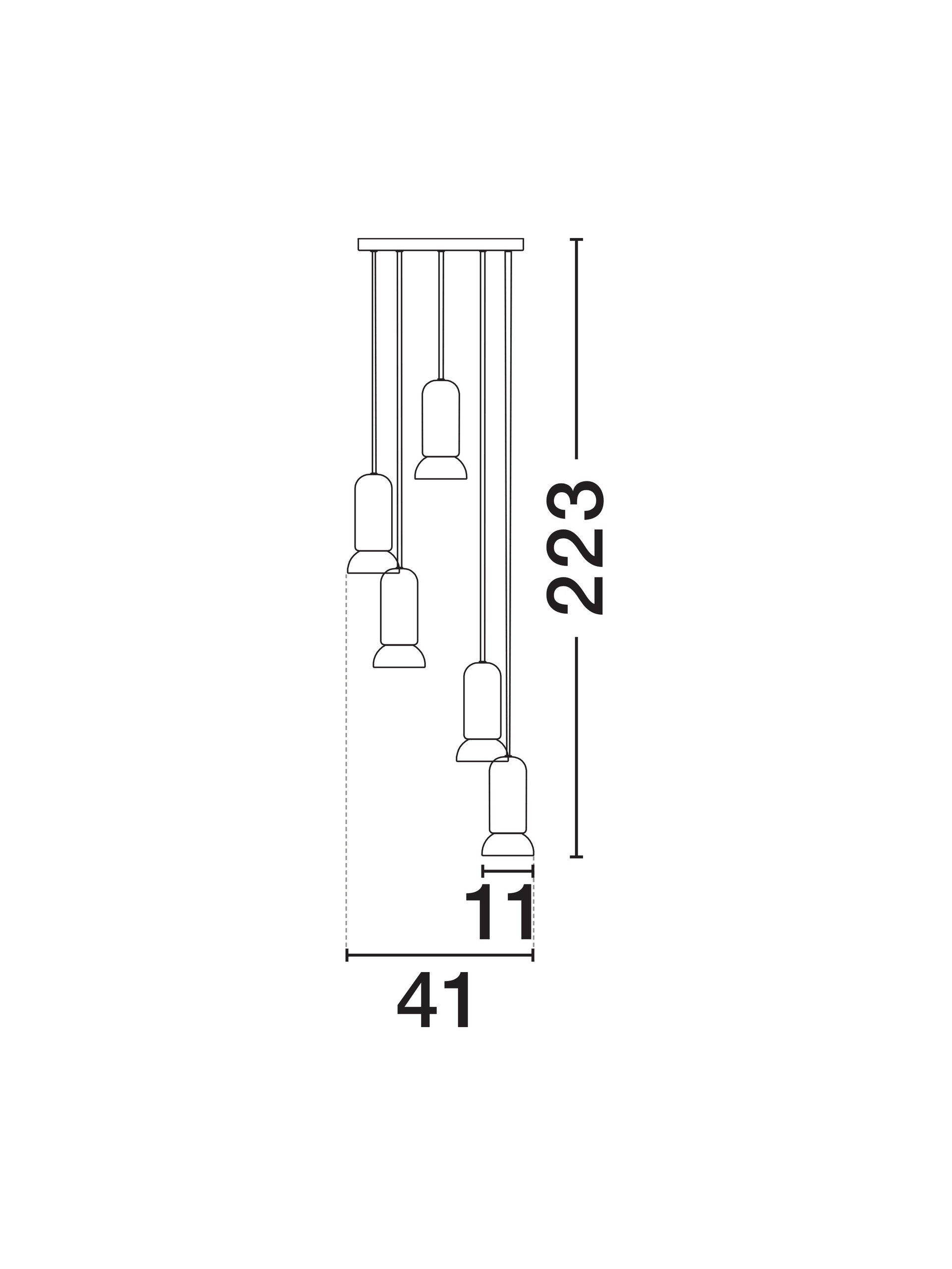 PARLO | H 223 D 41 cm | 50 W | IP20 | Nero | Acciaio/Ceramica