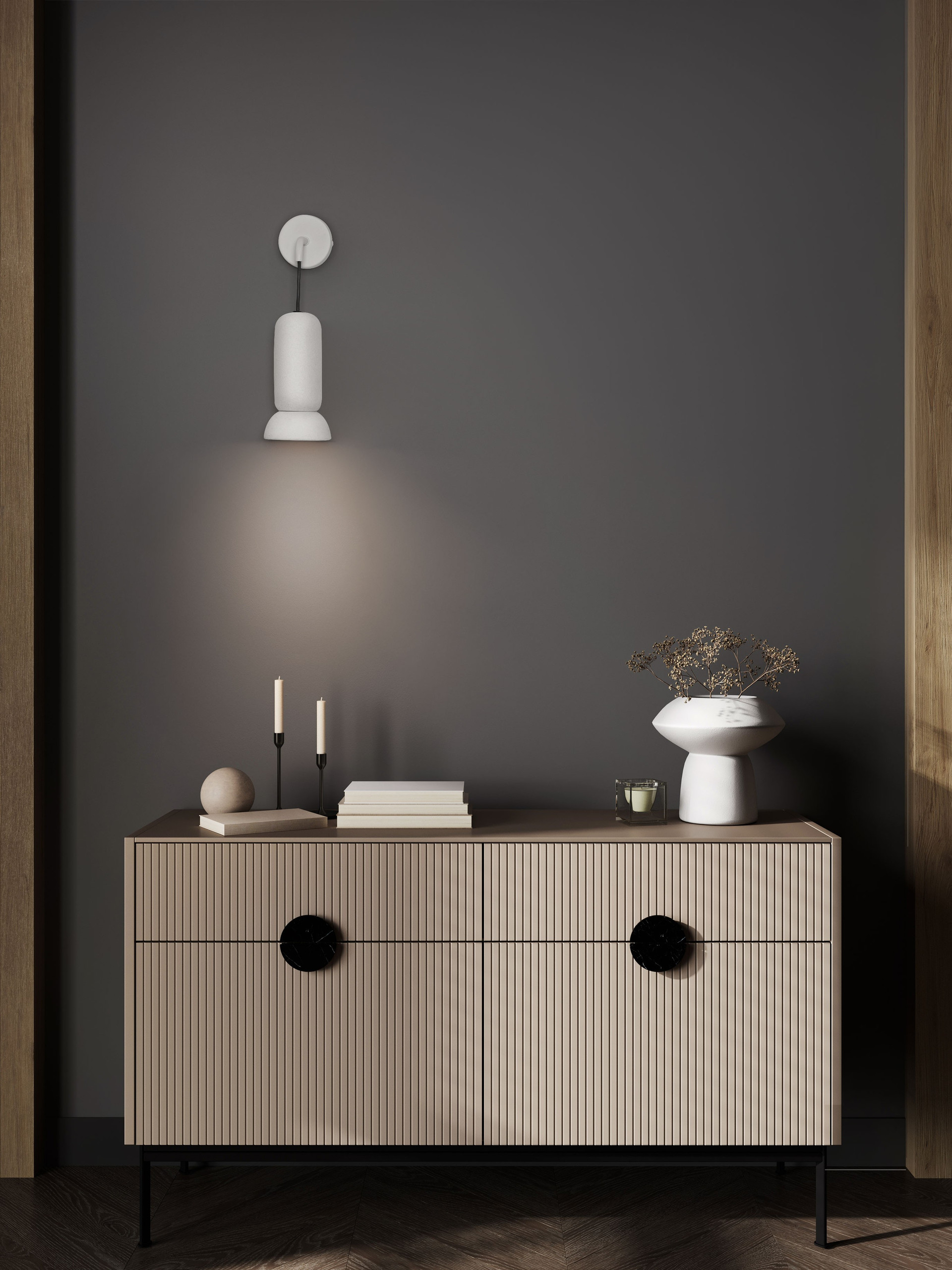 PARLO | W 15 H 36 D 11 cm | 10 W | IP20 | White | Steel/Ceramic