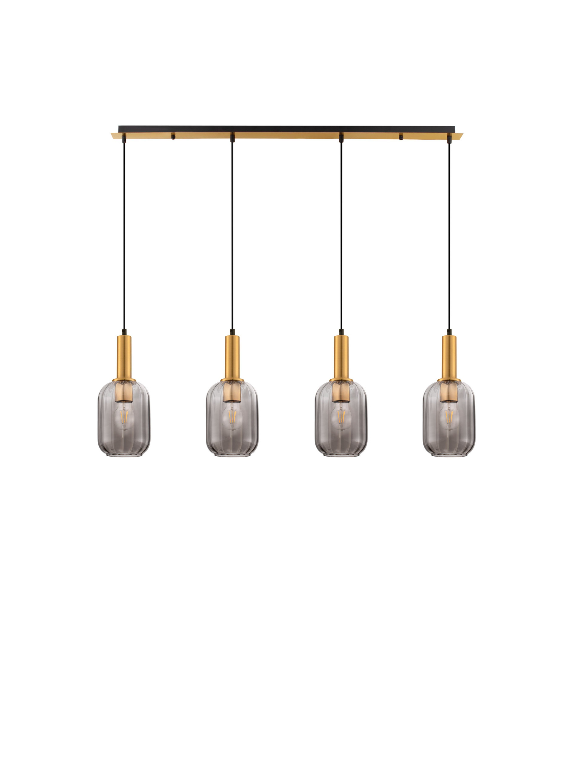 MAHO | L 107 W 14 H 150 cm | 48 W | IP20 | Messing/Smokey | Glas/Metall
