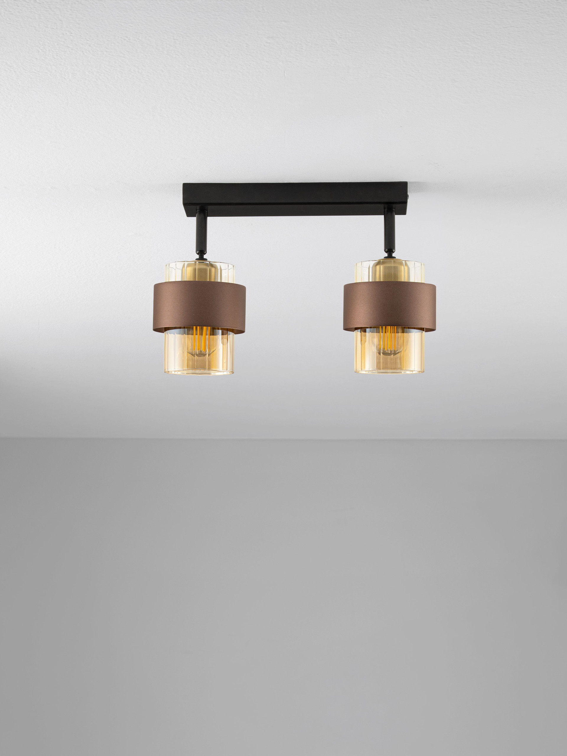 SERENA | L 45 W 10 H 19 cm | 24 W | IP20 | Amber/Coffee | Glass/Metal