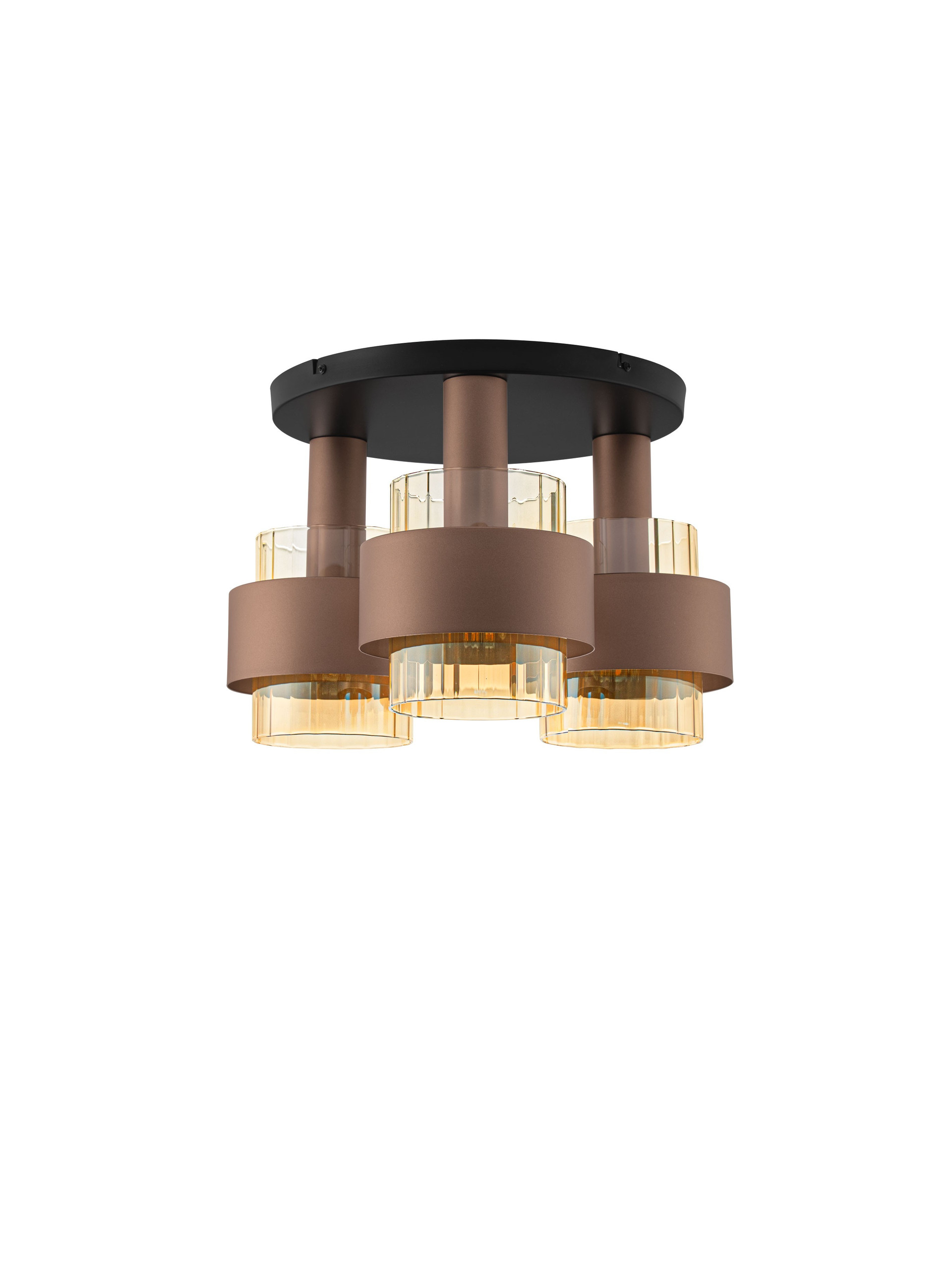 SERENA | H 28.5 D 46.5 cm | 36 W | IP20 | Amber/Coffee | Glass/Metal