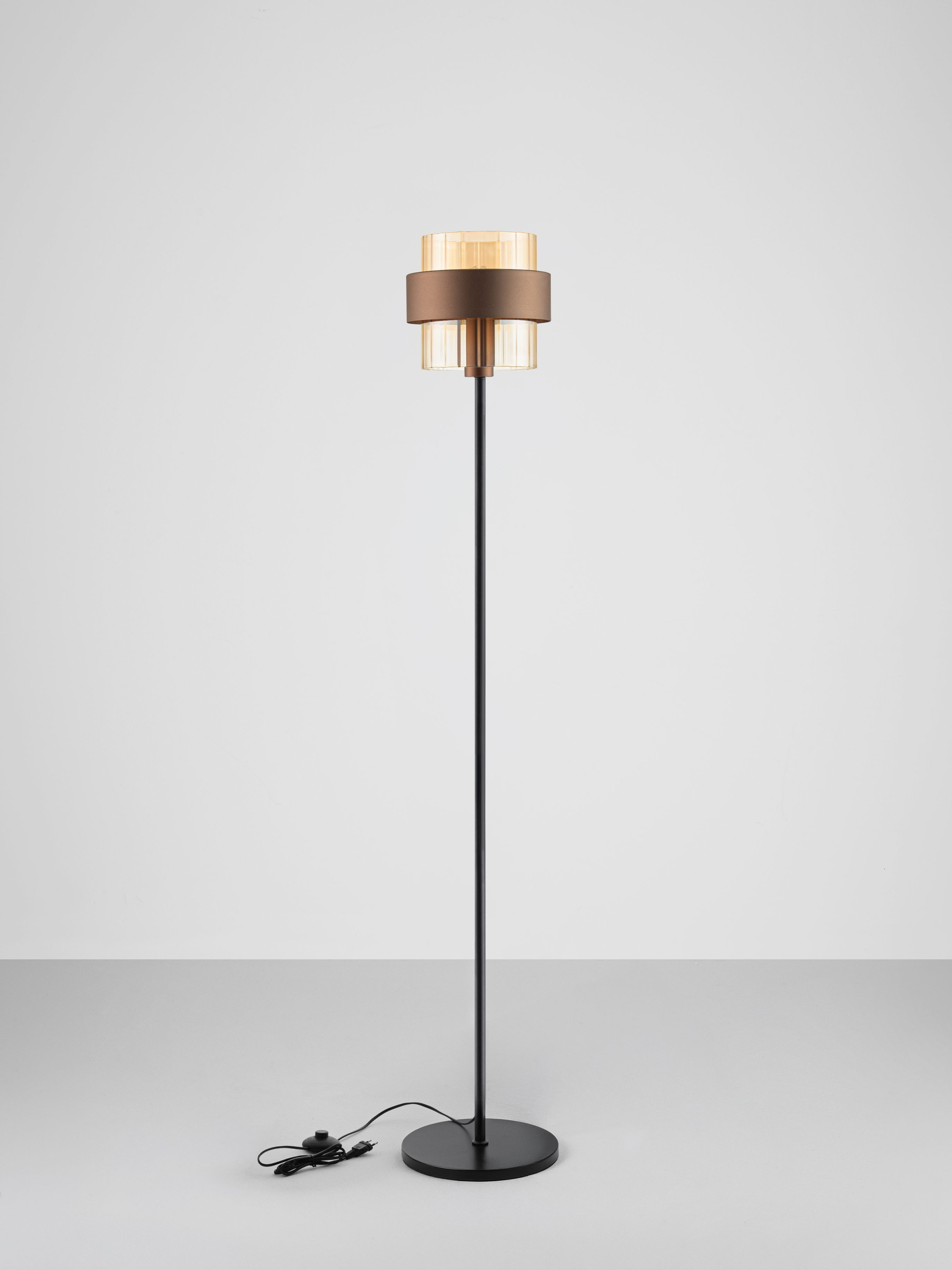 SERENA | H 163 D 28 cm | 12 W | IP20 | Amber/Coffee | Glass/Metal