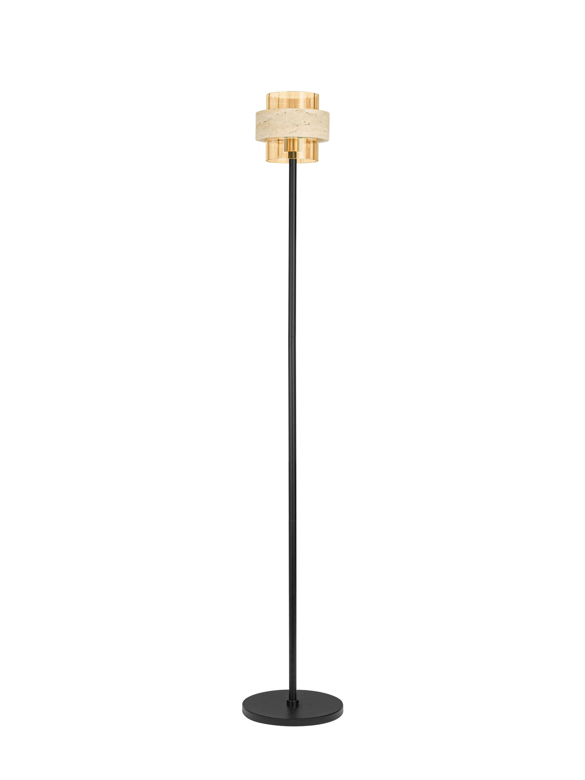 MELONY | H 152 D 25 cm | 12 W | IP20 | Amber/Beige | Glass/Travertine