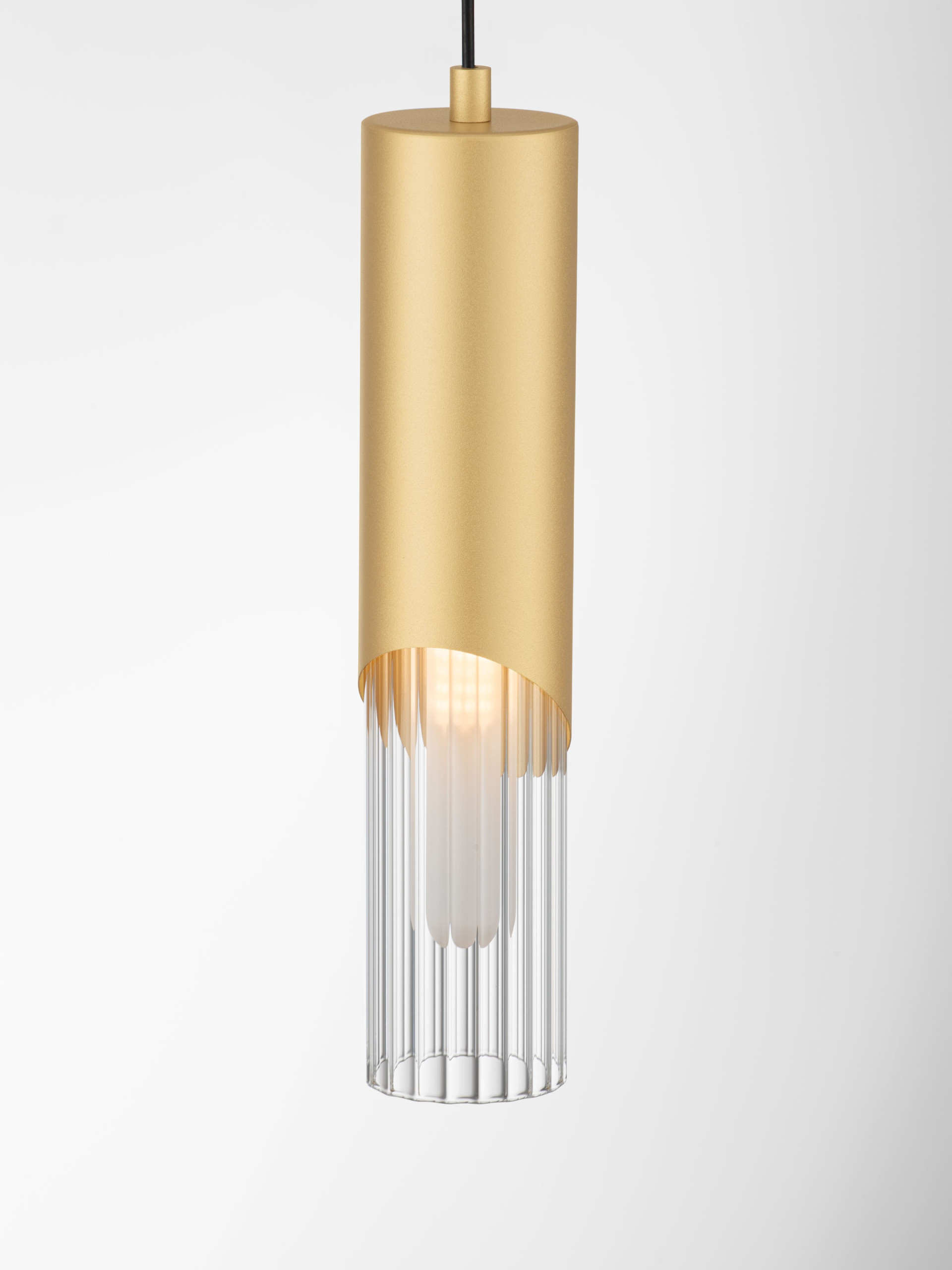 MODESTO | H 150 D 8 cm | 5 W | IP20 | Black/Gold | Glass/Metal