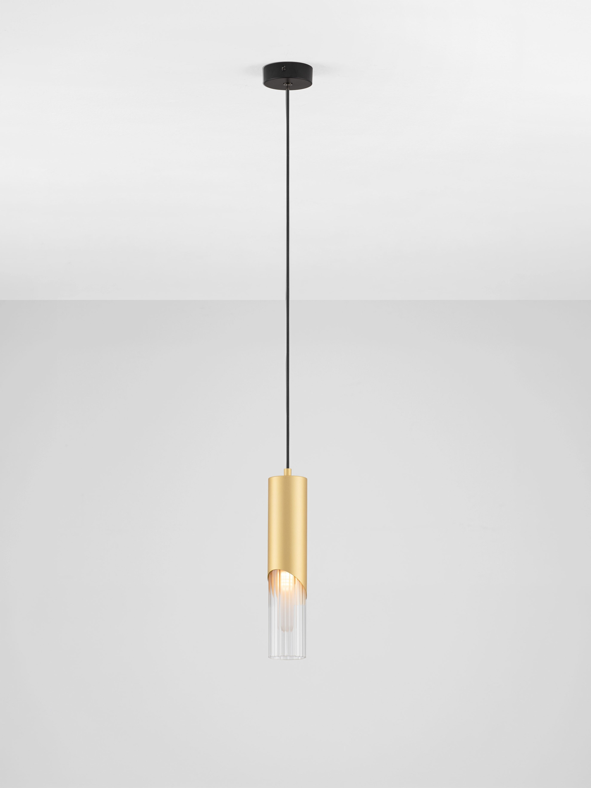 MODESTO | H 150 D 8 cm | 5 W | IP20 | Black/Gold | Glass/Metal