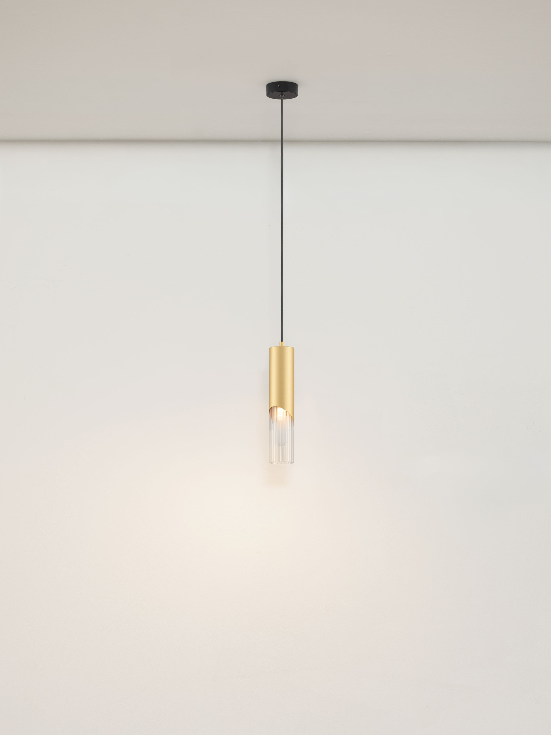 MODESTO | H 150 D 8 cm | 5 W | IP20 | Black/Gold | Glass/Metal
