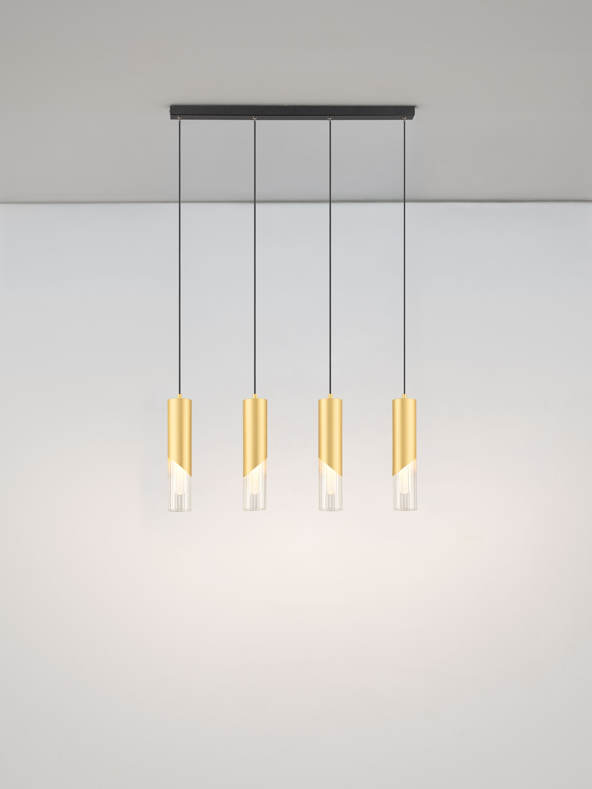MODESTO | L 66 W 5 H 150 cm | 20 W | IP20 | Black/Gold | Glass/Metal