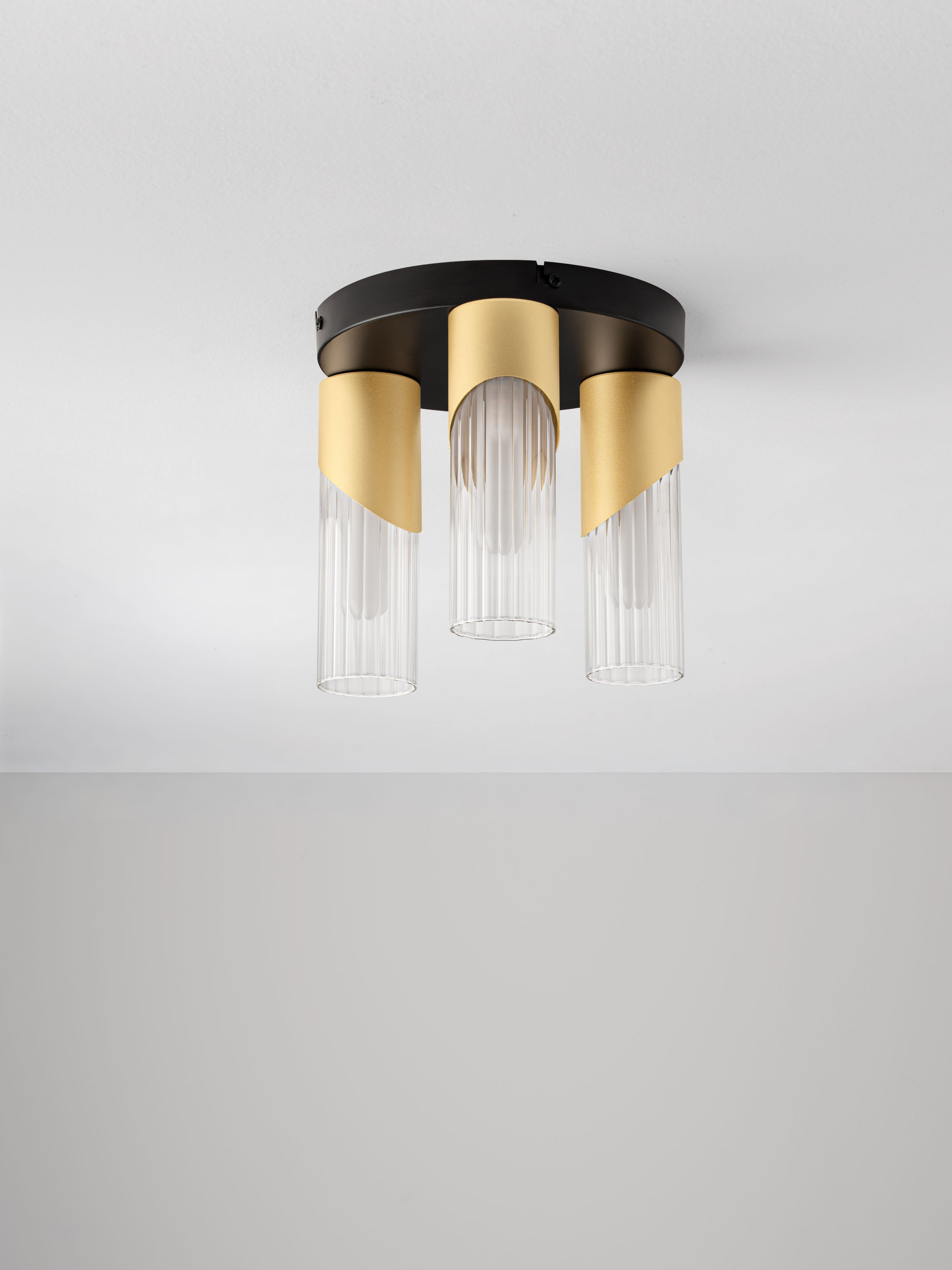 MODESTO | H 20 D 25 cm | 15 W | IP20 | Gold/Clear | Glass/Metal