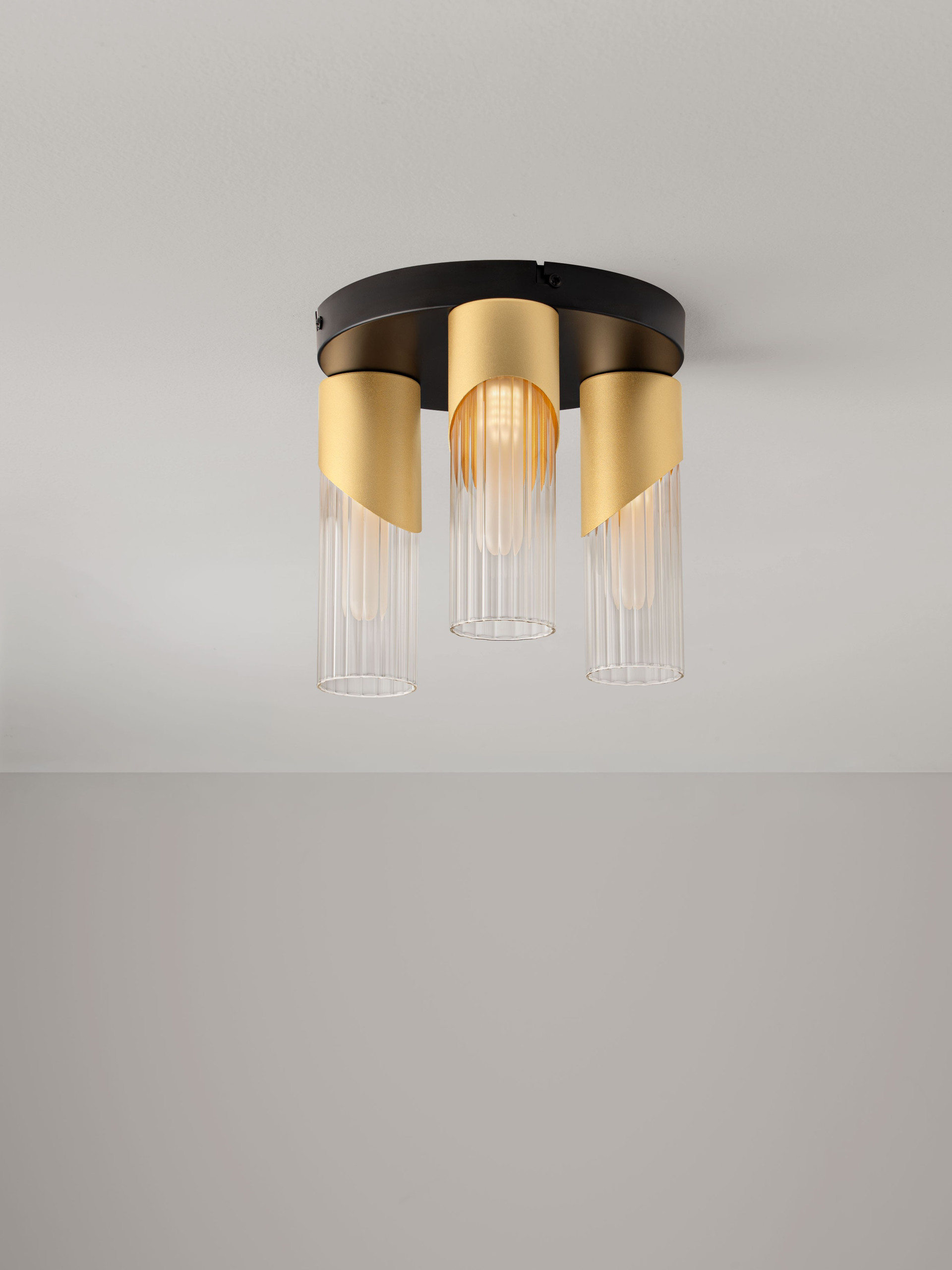 MODESTO | H 20 D 25 cm | 15 W | IP20 | Gold/Clear | Glass/Metal