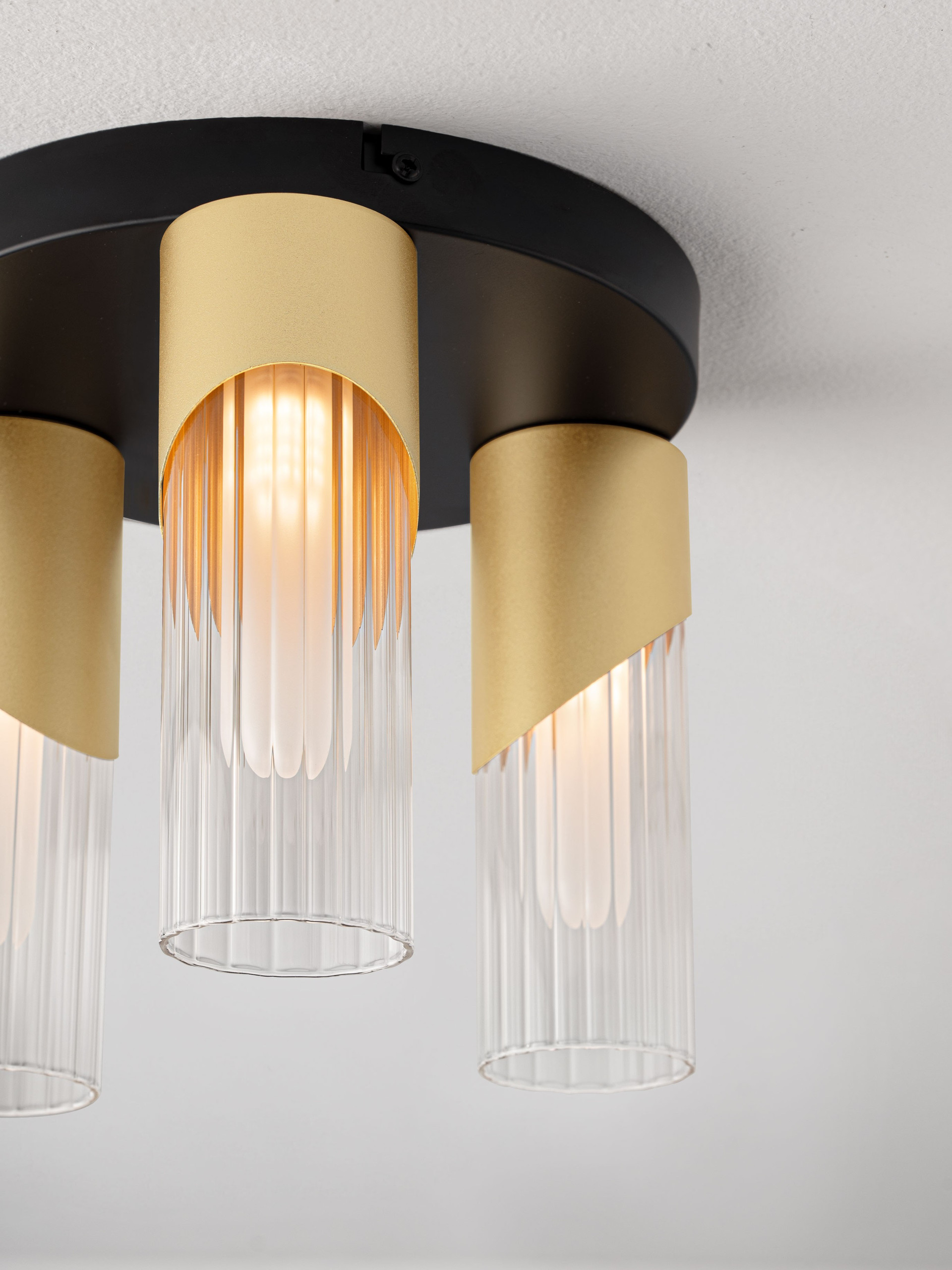 MODESTO | H 20 D 25 cm | 15 W | IP20 | Gold/Clear | Glass/Metal