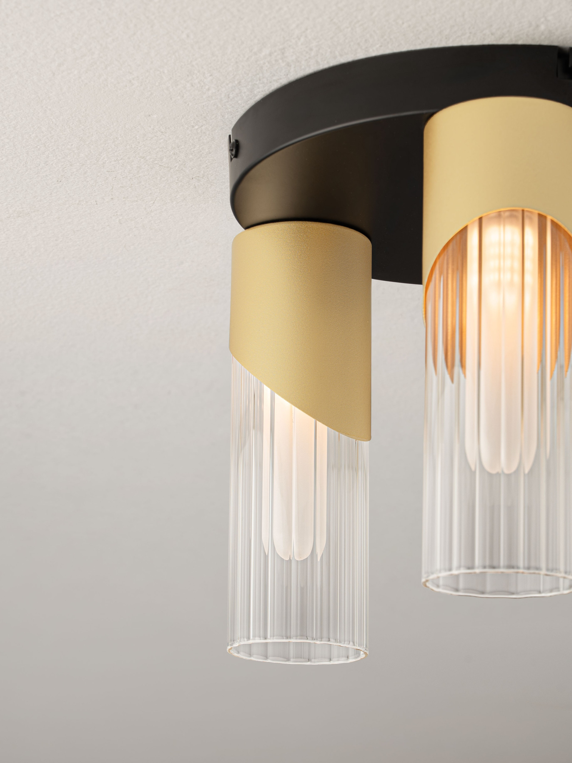 MODESTO | H 20 D 25 cm | 15 W | IP20 | Gold/Clear | Glass/Metal