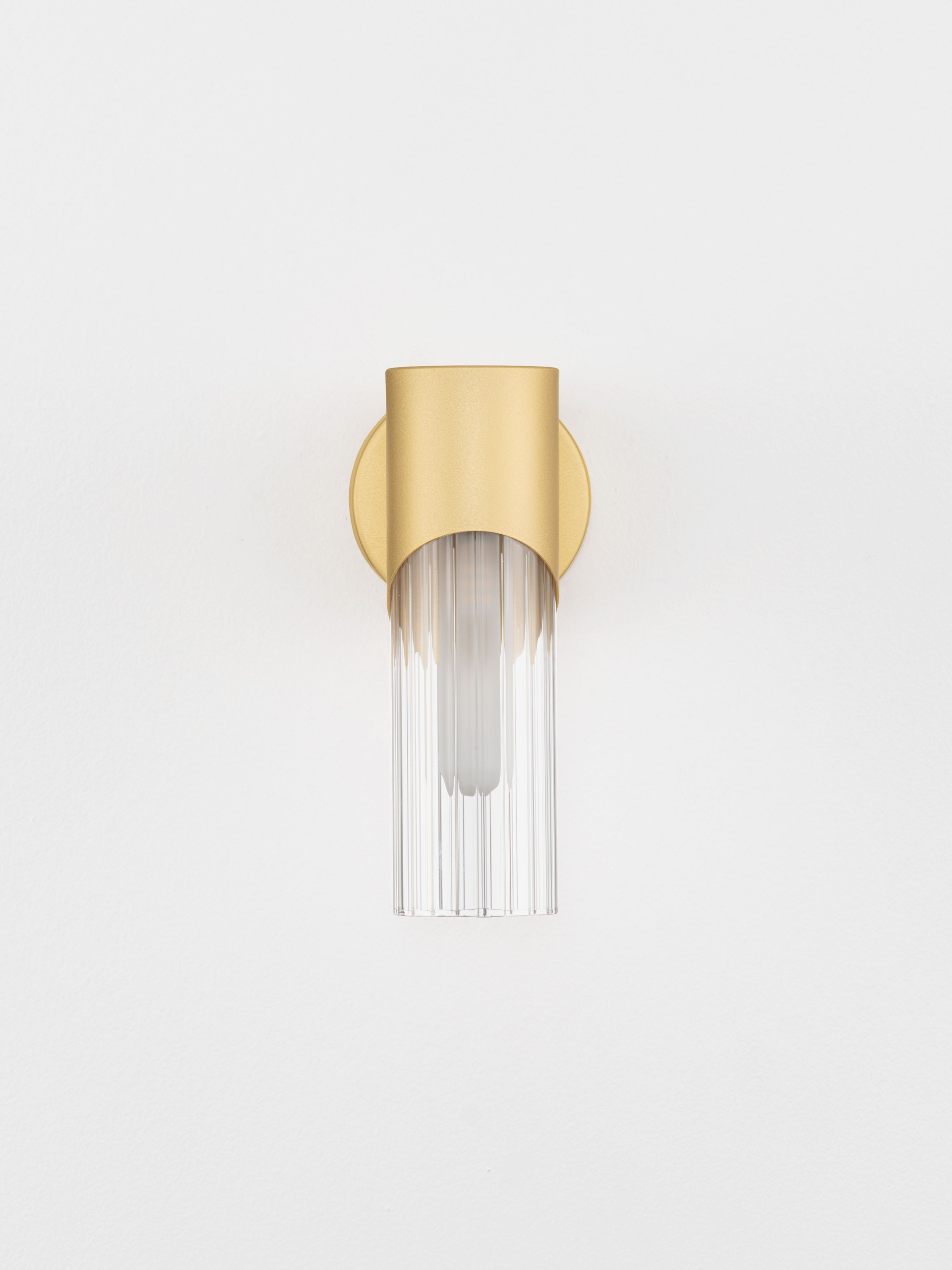 MODESTO | W 14.5 H 19 D 6 cm | 5 W | IP20 | Black/Gold | Glass/Metal
