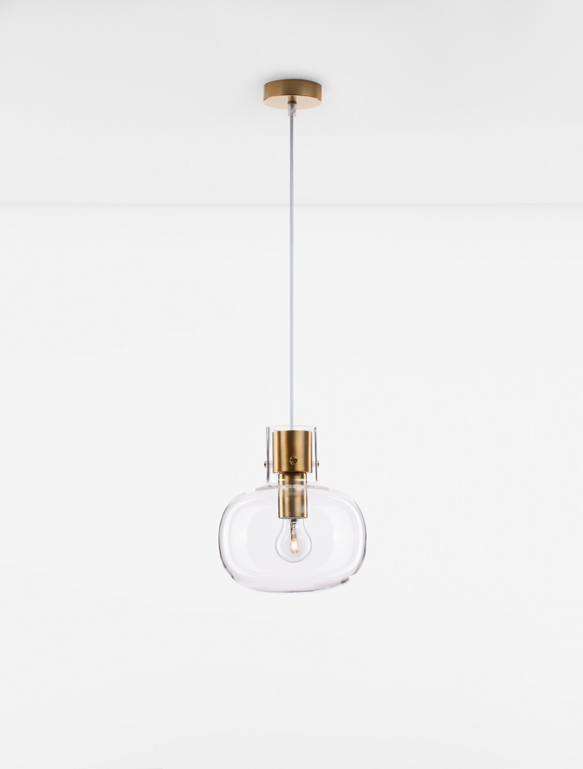 CINZIA | D 22 cm | 12 W | IP20 | Gold/Clear | Glass/Metal